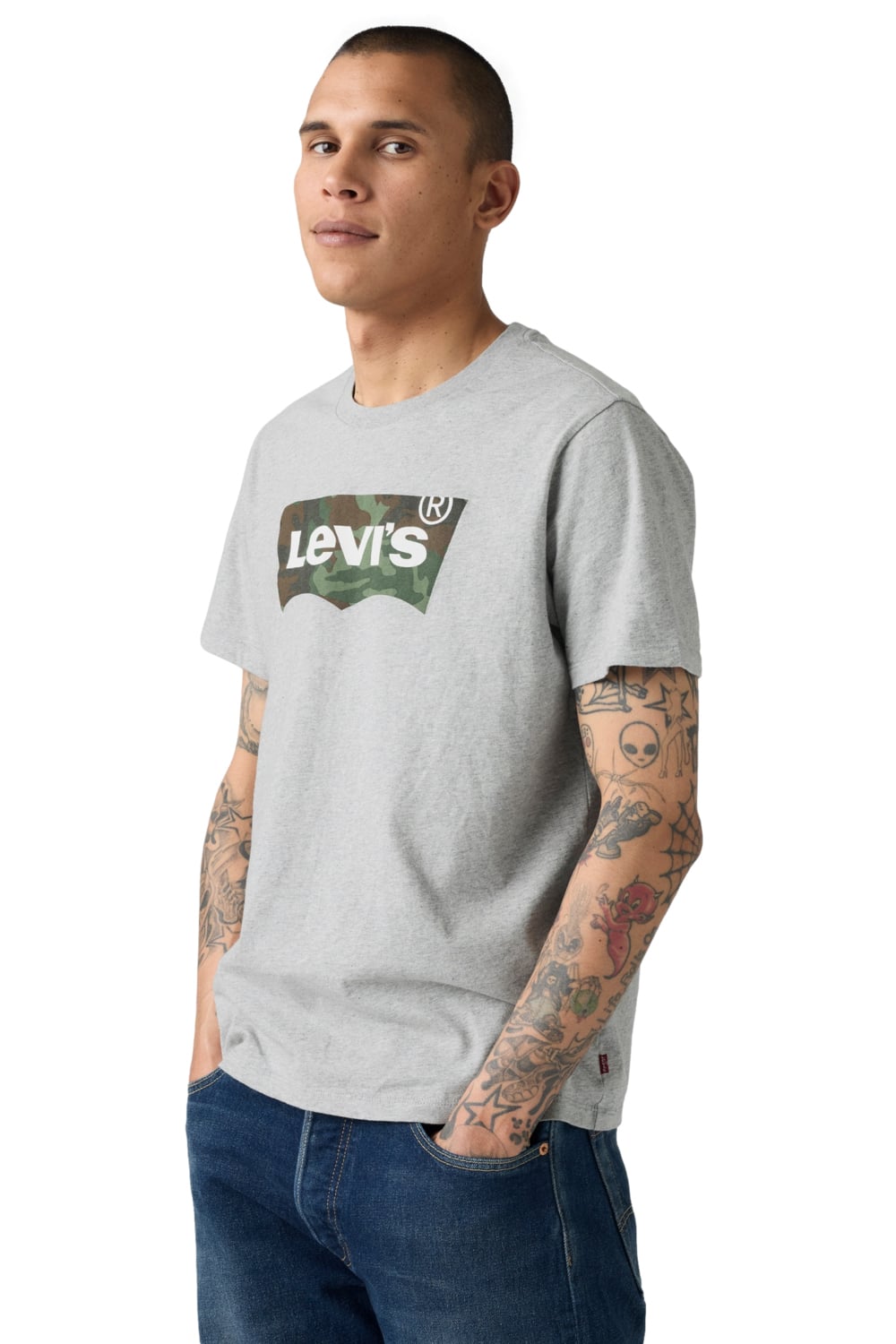 POLO HOMBRE GRAPHIC CREWNECK TEE GRIS LEVIS 22491-1948 - 3
