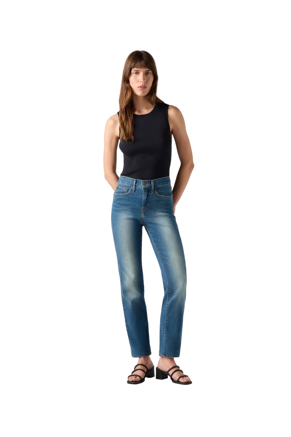 JEANS MUJER 314 SHAPING STRAIGHT AZUL LEVIS 19631-0271 - 4