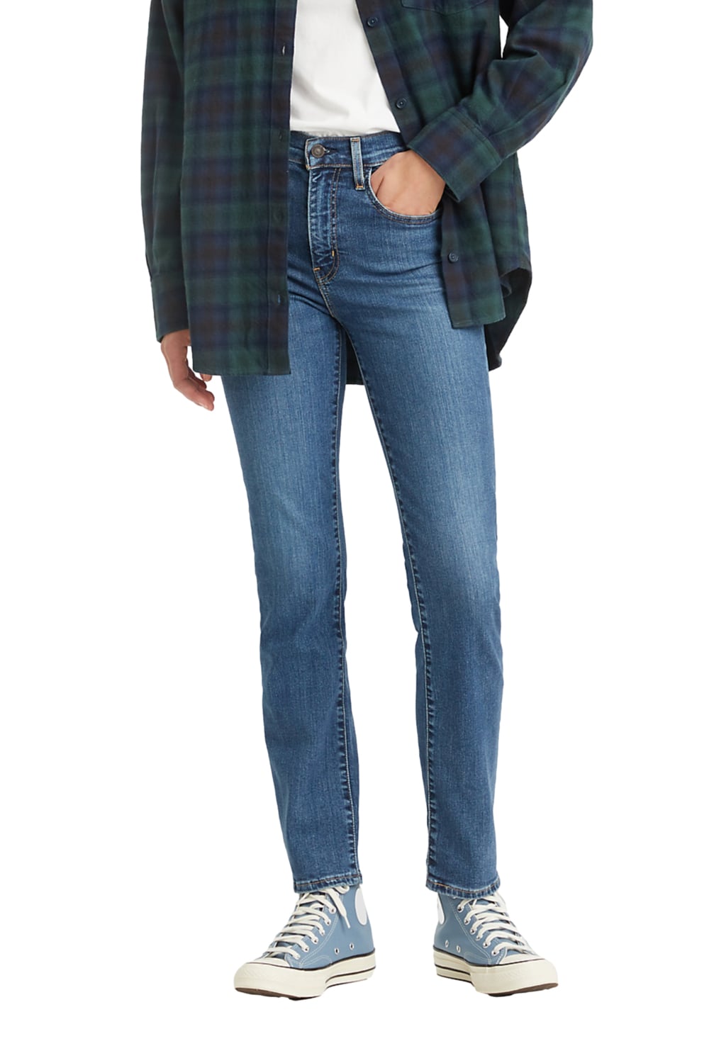 JEANS MUJER 724 HIGH RISE STRAIGHT AZUL LEVIS 18883-0204 - 1