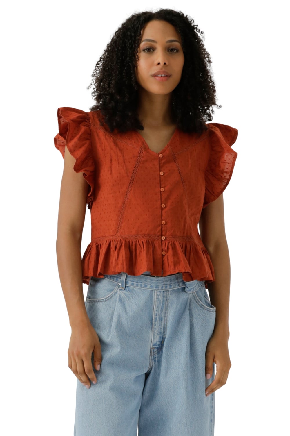 BLUSA MUJER ANISTON SS BLOUSE ROSADO LEVIS 001SH-0004 - 1