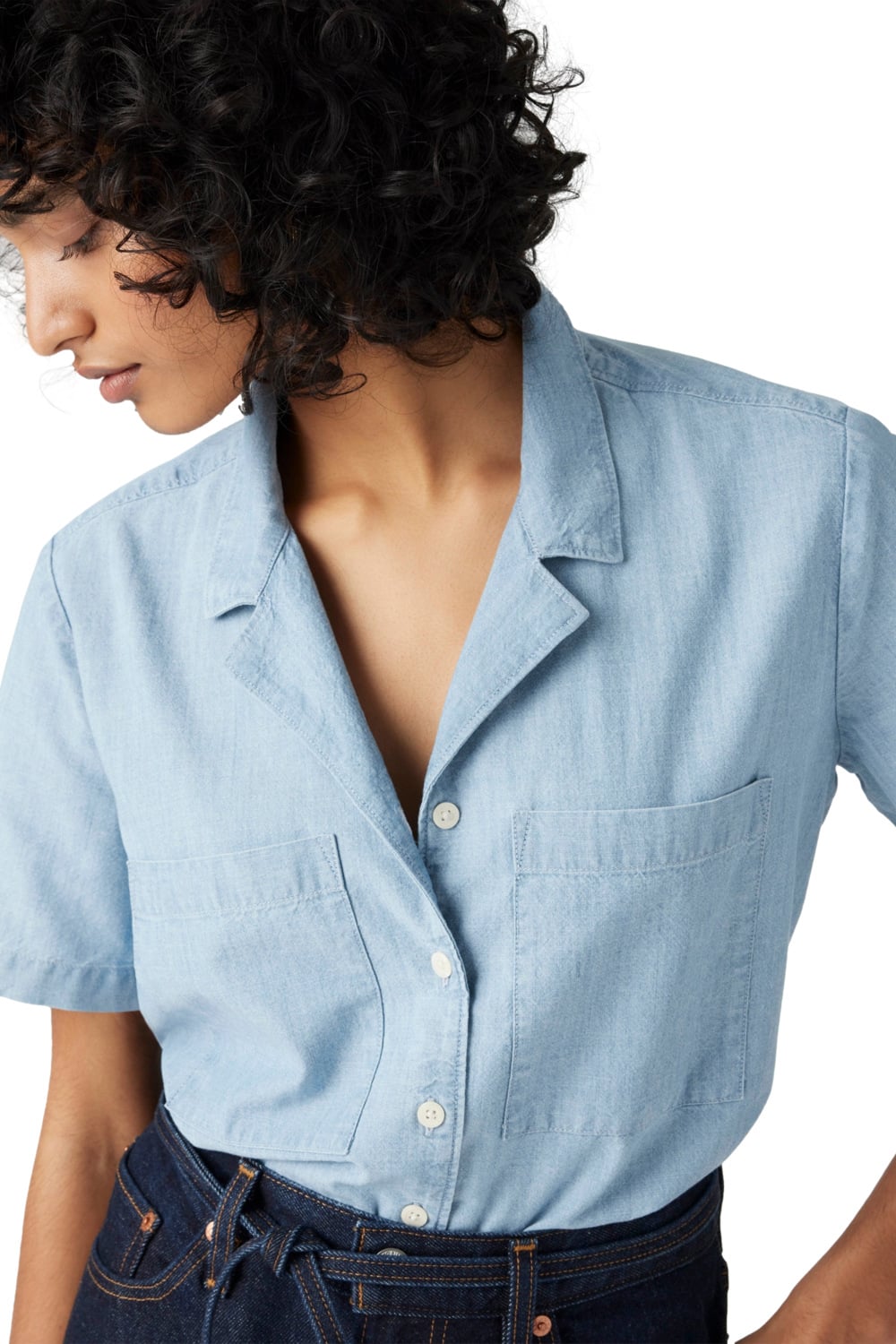 BLUSA MUJER SONNY CAMP SHIRT CELESTE LEVIS 001HO-0002 - 4