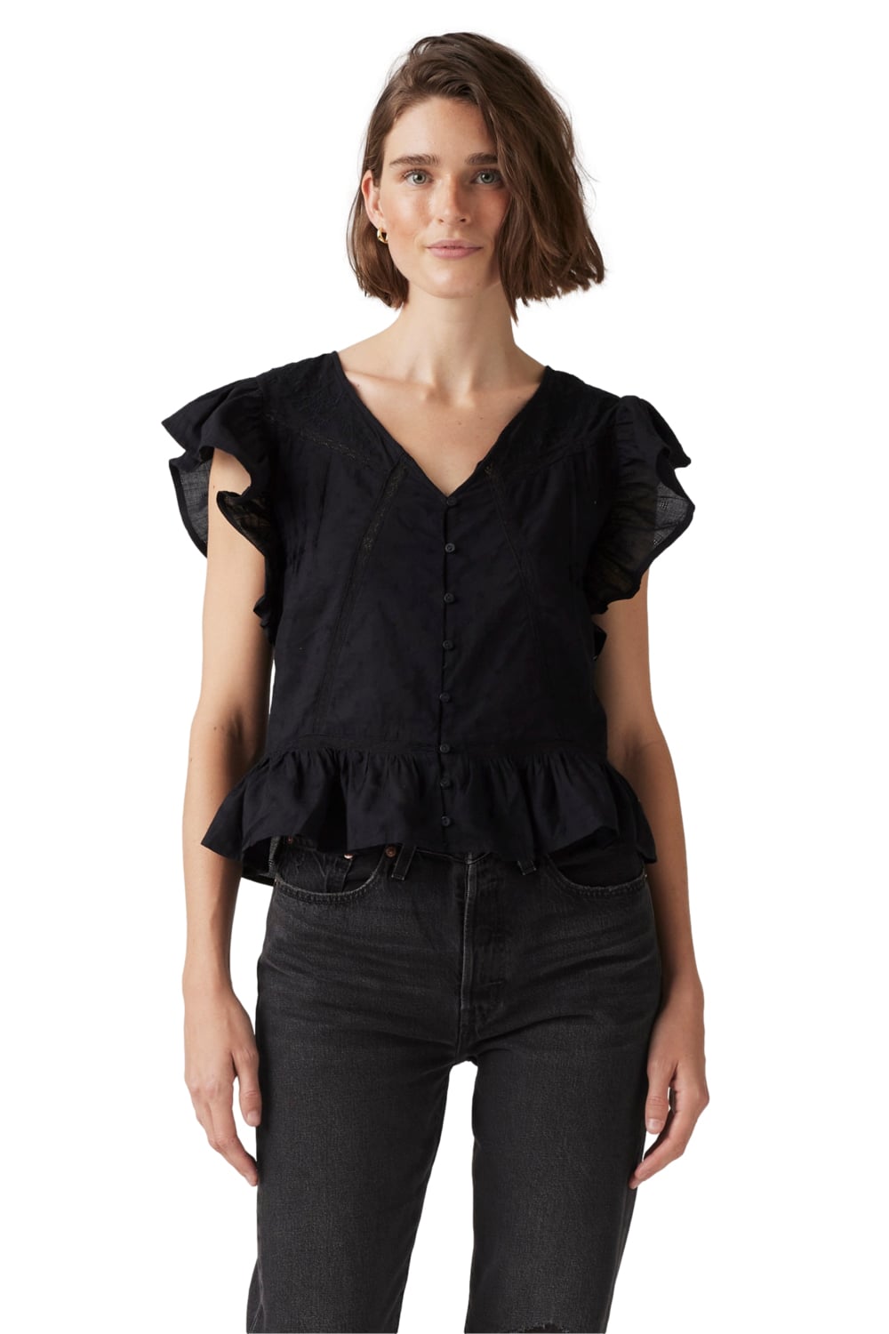 BLUSA MUJER ANISTON SS BLOUSE NEGRO LEVIS 001SH-0001 - 1