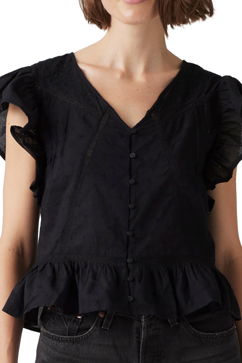 BLUSA MUJER ANISTON SS BLOUSE NEGRO LEVIS 001SH-0001 - 3
