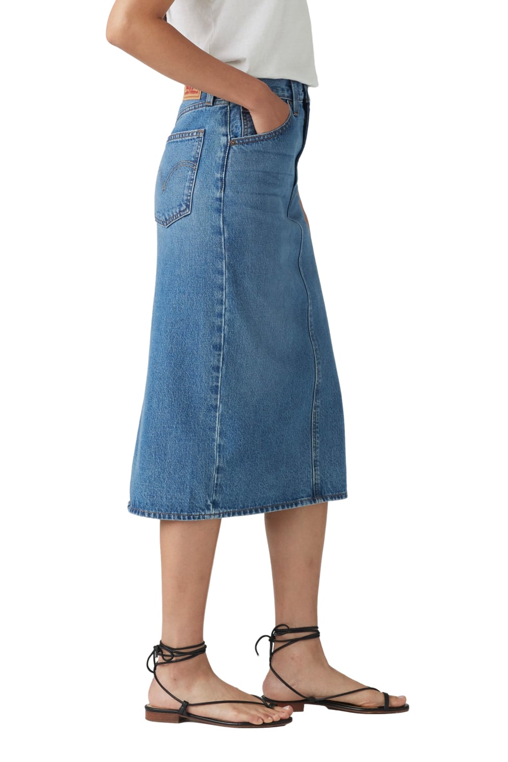 FALDA MUJER HR BACK SLIT SKIRT CELESTE LEVIS 001VH-0000 - 2