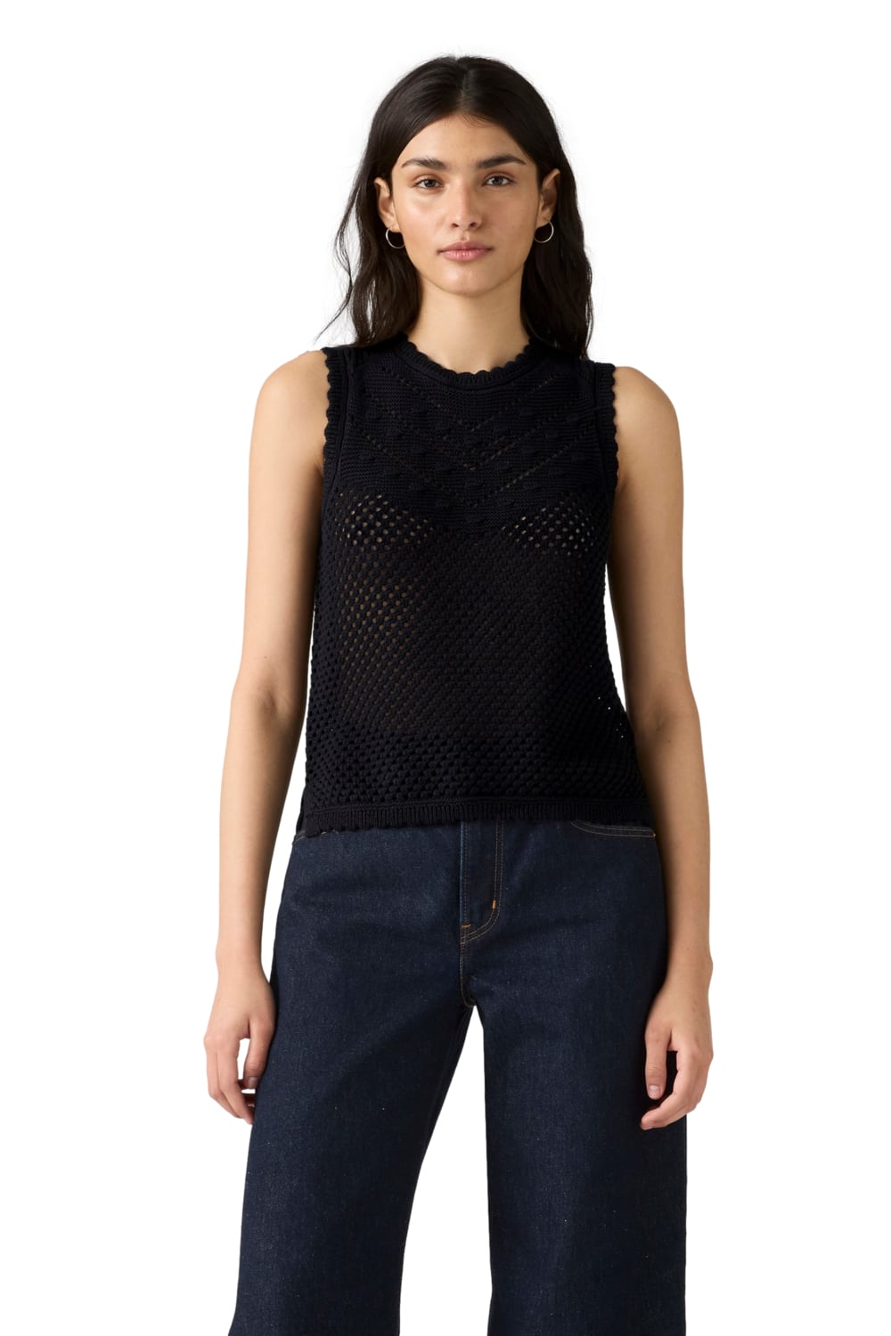 CHOMPA MUJER ADRIENNE CROCHET TANK NEGRO LEVIS 0040R-0001 - 1