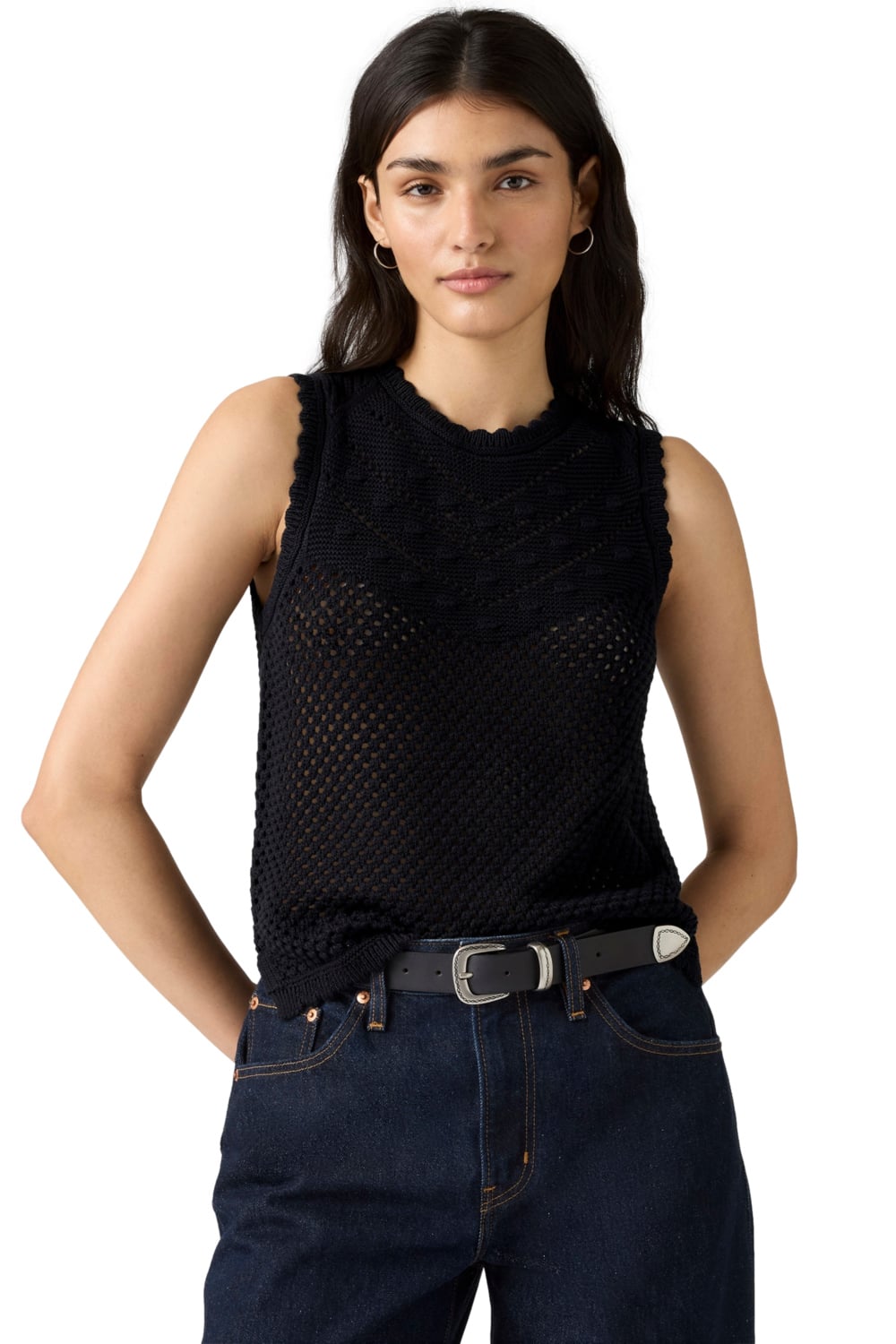 CHOMPA MUJER ADRIENNE CROCHET TANK NEGRO LEVIS 0040R-0001 - 3