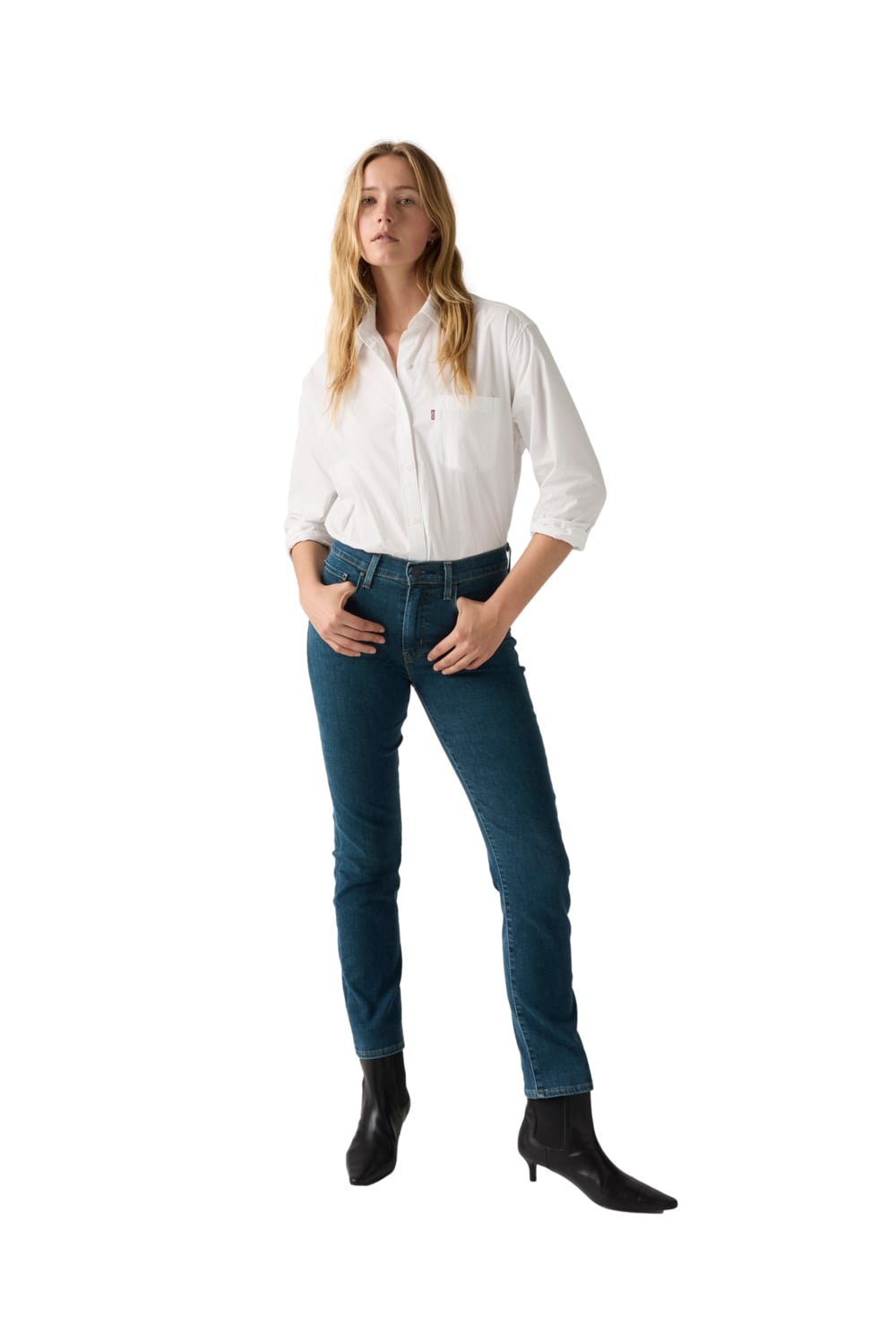 JEANS MUJER 724 HIGH RISE STRAIGHT AZUL LEVIS 18883-0392 - 4