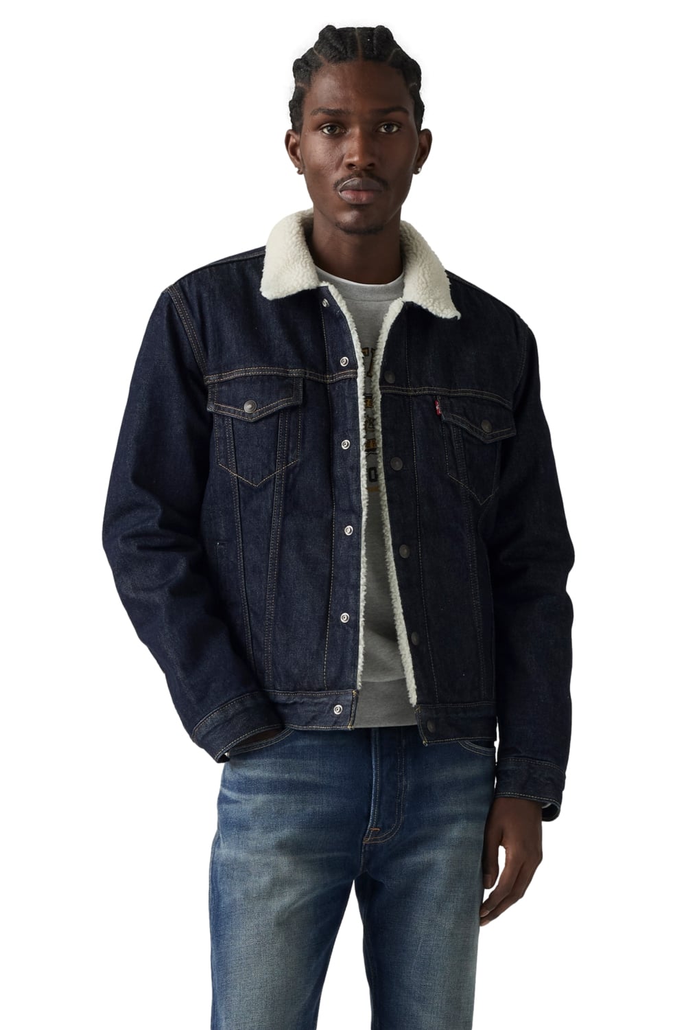 CASACA HOMBRE TYPE 3 SHERPA TRUCKER AZUL LEVIS 16365-0285 - 1