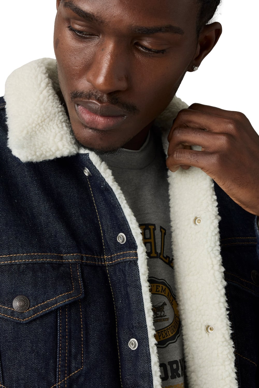 CASACA HOMBRE TYPE 3 SHERPA TRUCKER AZUL LEVIS 16365-0285 - 3