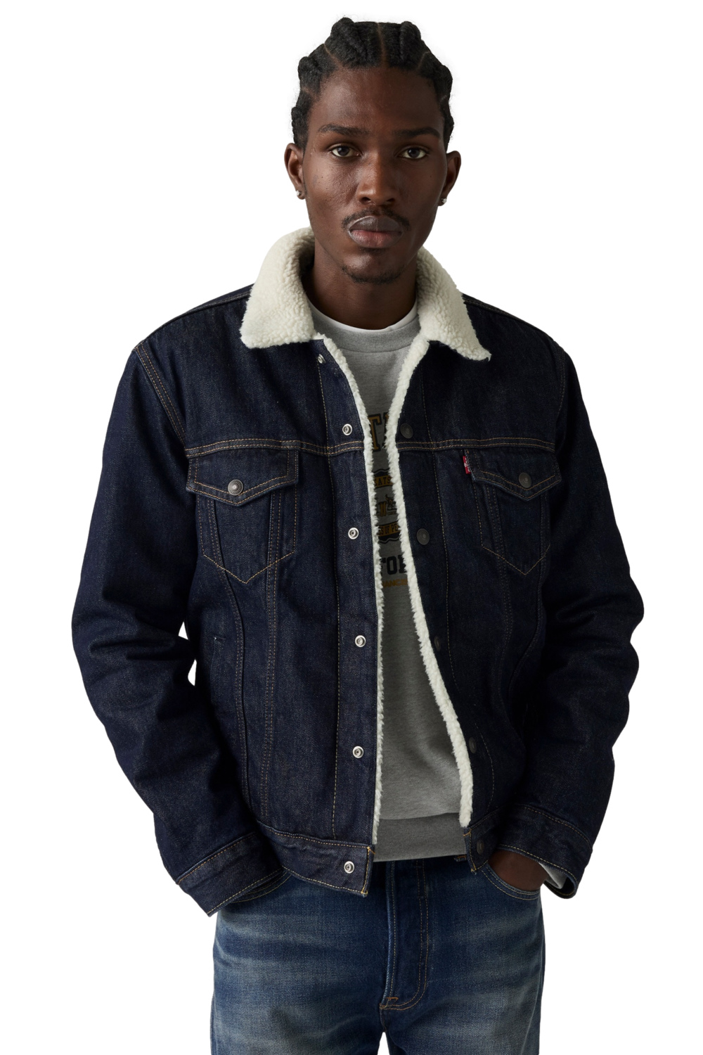 CASACA HOMBRE TYPE 3 SHERPA TRUCKER AZUL LEVIS 16365-0285 - 4