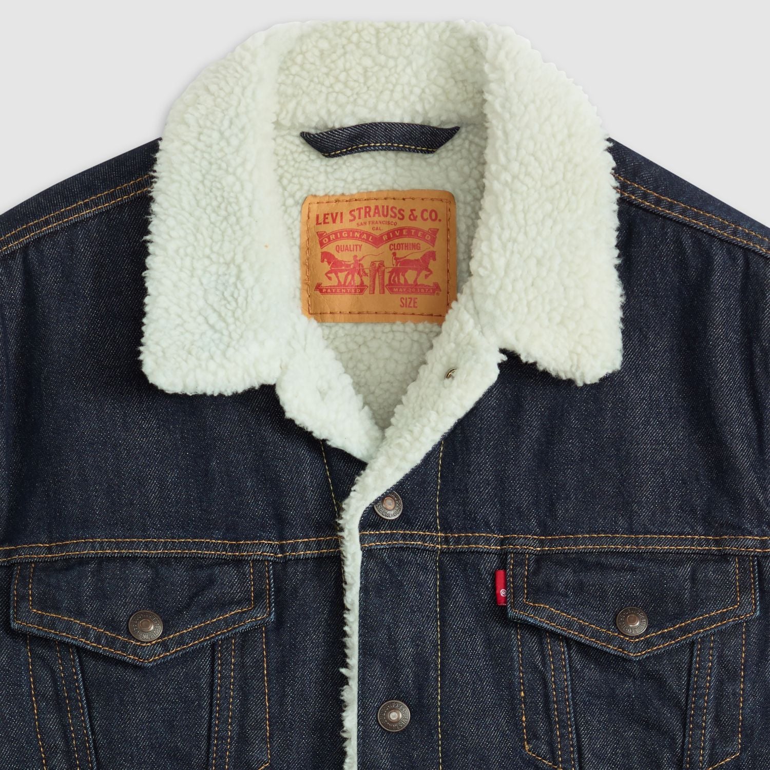 CASACA HOMBRE TYPE 3 SHERPA TRUCKER AZUL LEVIS 16365-0285 - 5