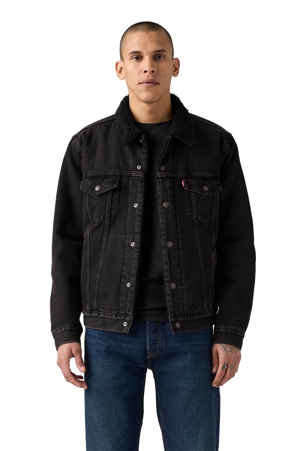 CASACA HOMBRE TYPE 3 SHERPA TRUCKER NEGRO LEVIS 16365-0291 - 1