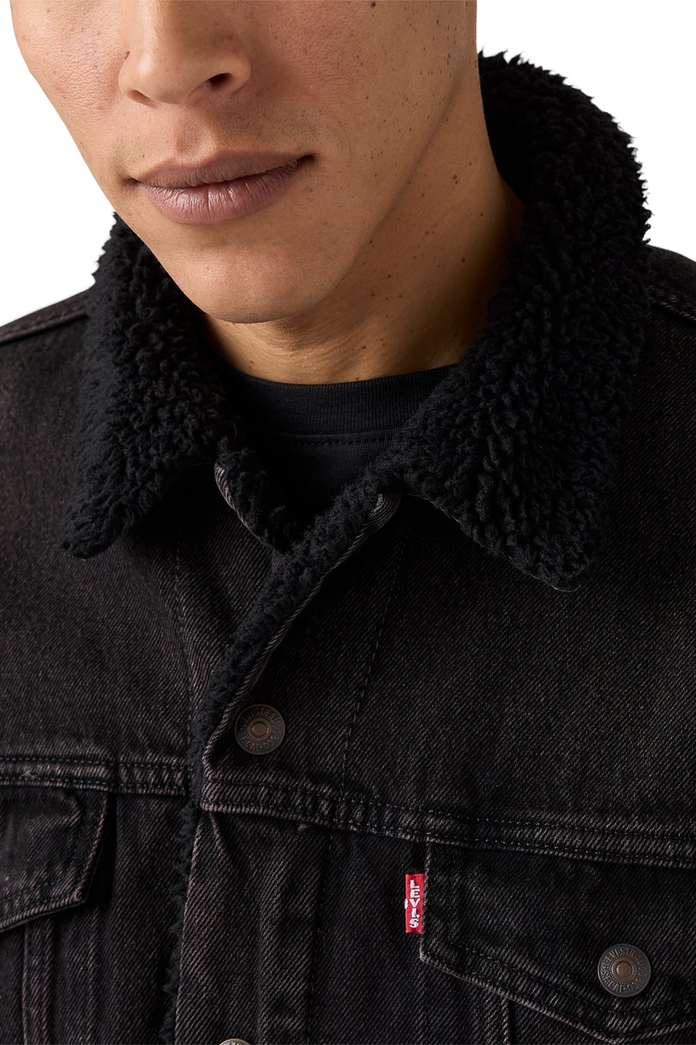 CASACA HOMBRE TYPE 3 SHERPA TRUCKER NEGRO LEVIS 16365-0291 - 3
