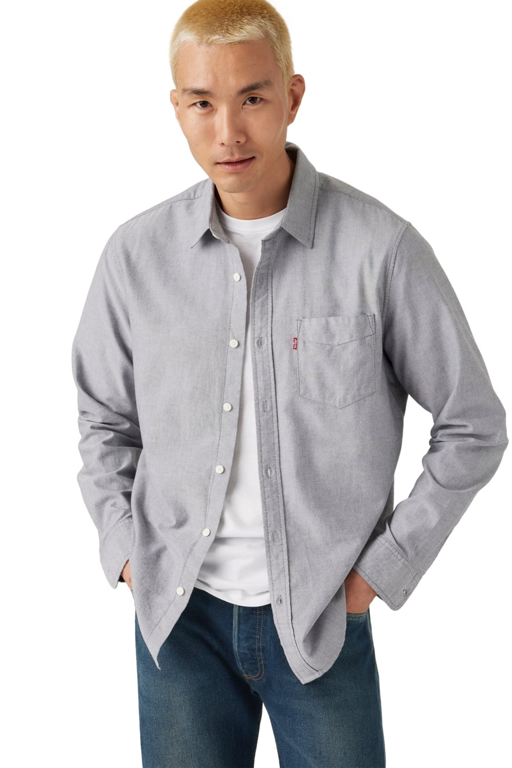 CAMISA HOMBRE CLASSIC 1 PKT STANDARD GRIS LEVIS 85748-0358 - 4