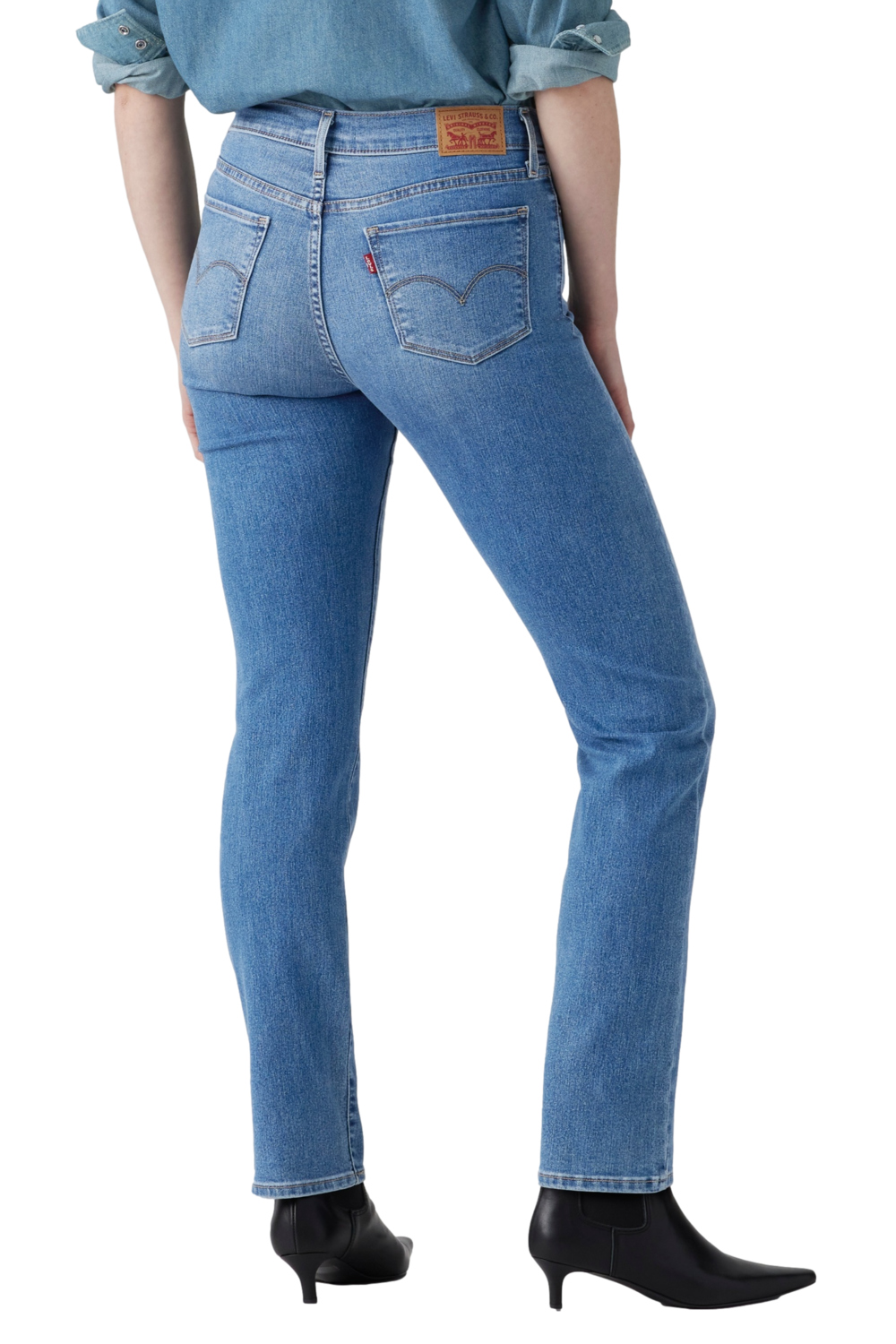 JEANS MUJER 314 SHAPING STRAIGHT AZUL LEVIS 19631-0298 - 3