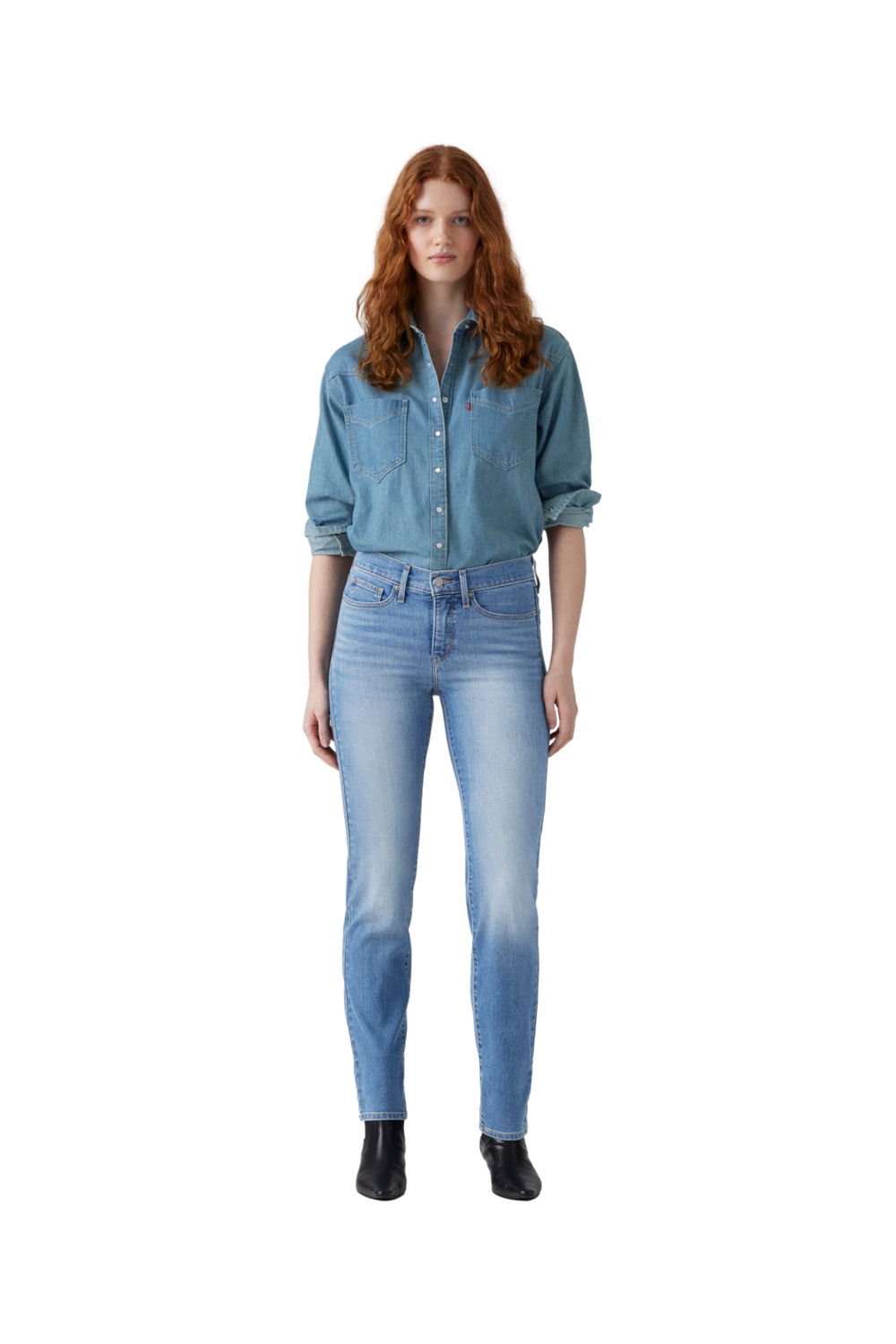 JEANS MUJER 314 SHAPING STRAIGHT AZUL LEVIS 19631-0298 - 5