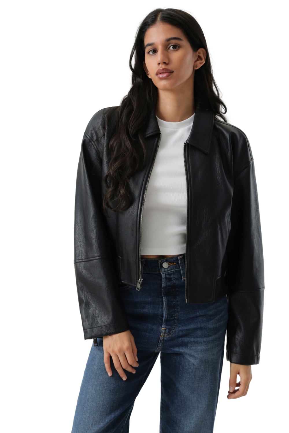 CASACA MUJER SHRUNKEN BOMBER NEGRO LEVIS 59544-0730 - 1