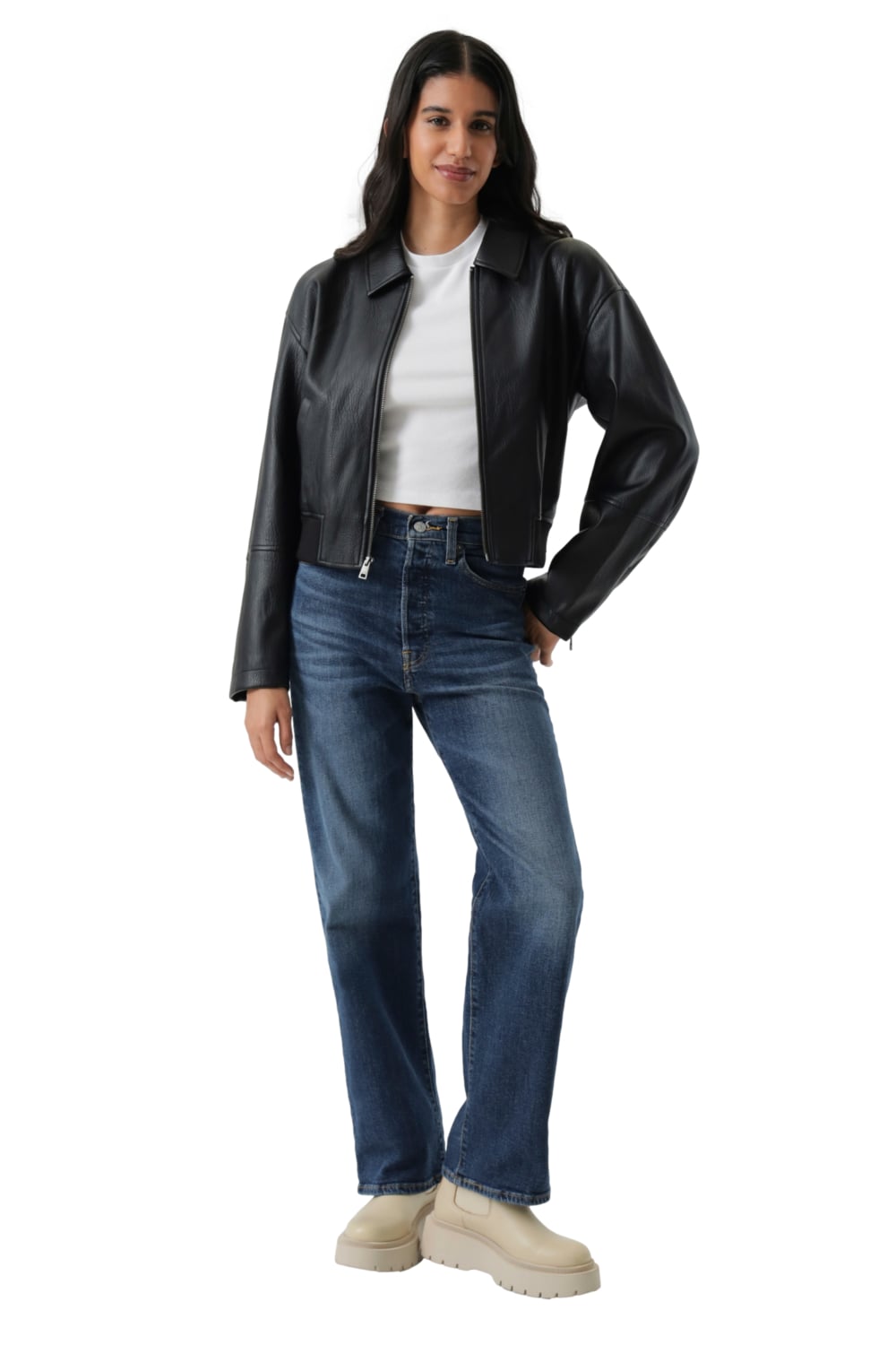 CASACA MUJER SHRUNKEN BOMBER NEGRO LEVIS 59544-0730 - 4