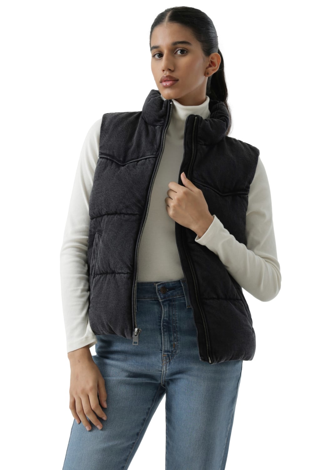 CASACA MUJER WESTERN PUFFER VEST NEGRO LEVIS 59544-0727 - 1