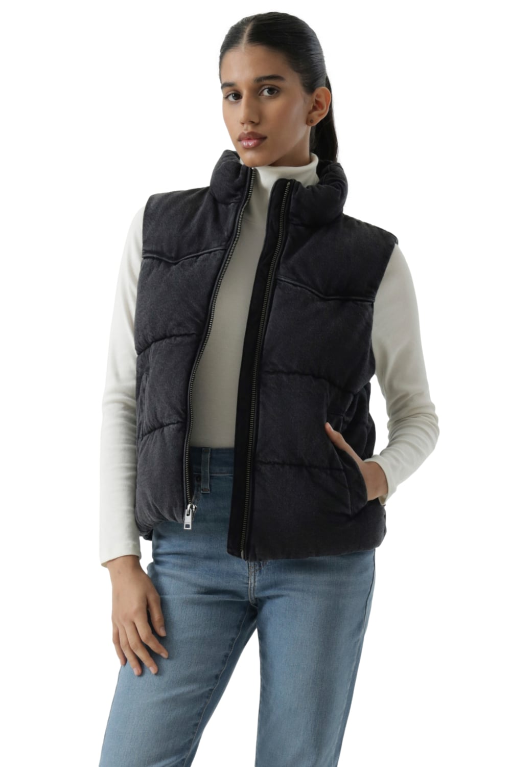 CASACA MUJER WESTERN PUFFER VEST NEGRO LEVIS 59544-0727 - 5