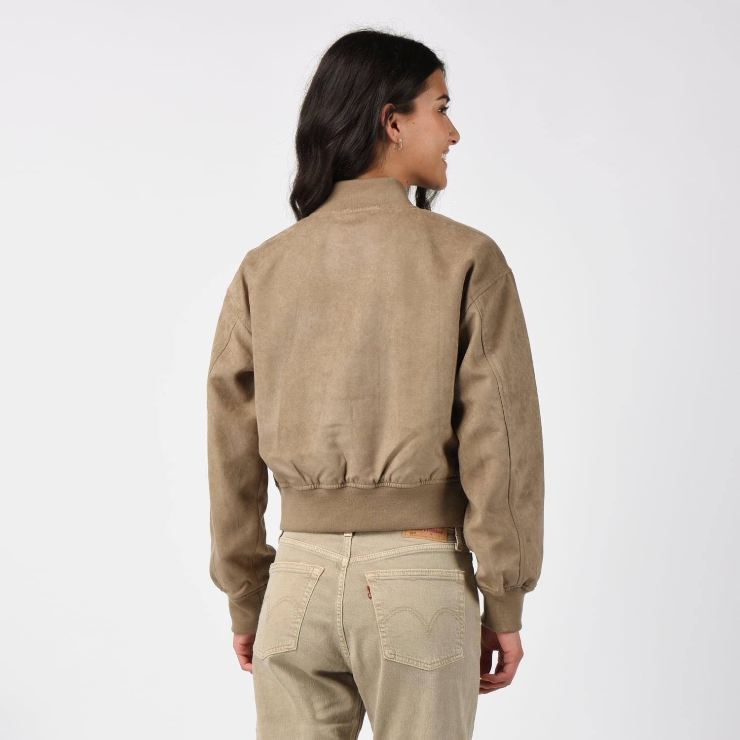 CASACA MUJER CROPPED VARSITY BOMBER CAFÉ LEVIS 59544-0733 - 3