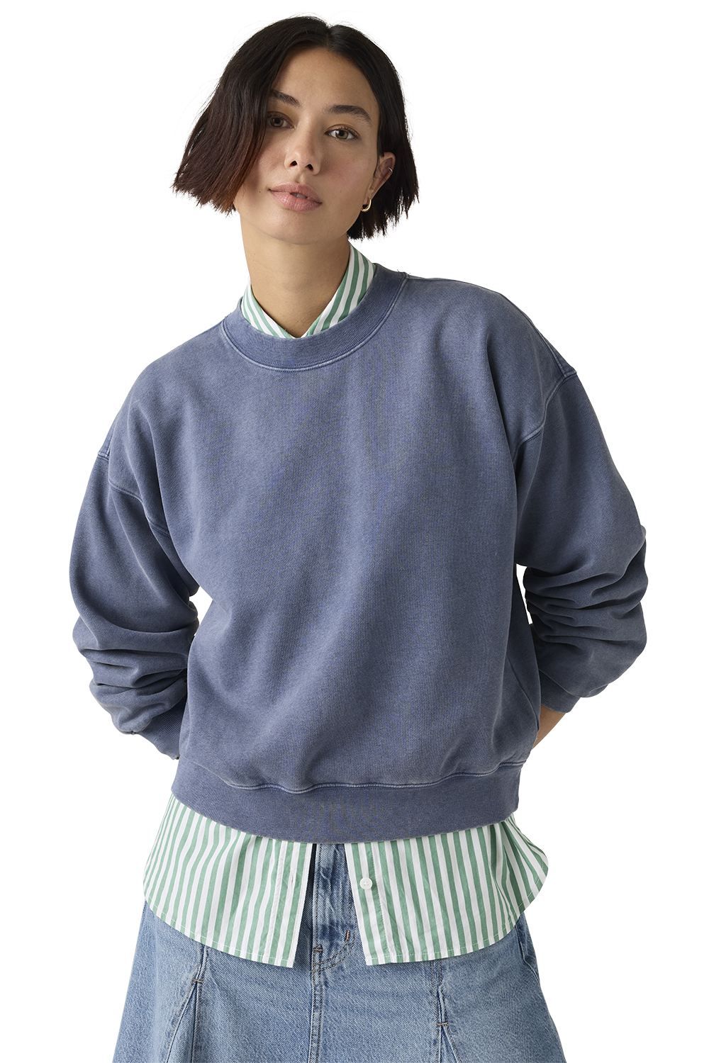POLERÓN MUJER VINTAGE BOXY SWEATSHIRT AZUL LEVIS 005I9-0010 - 1
