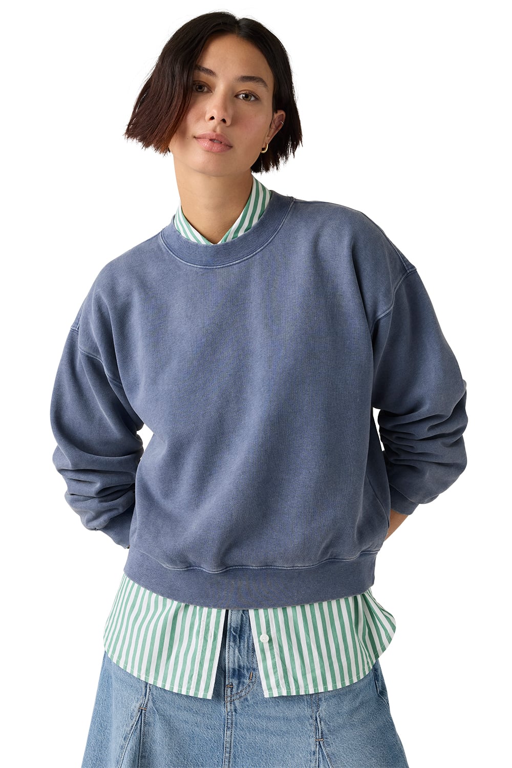 POLERÓN MUJER VINTAGE BOXY SWEATSHIRT AZUL LEVIS 005I9-0010 - 1