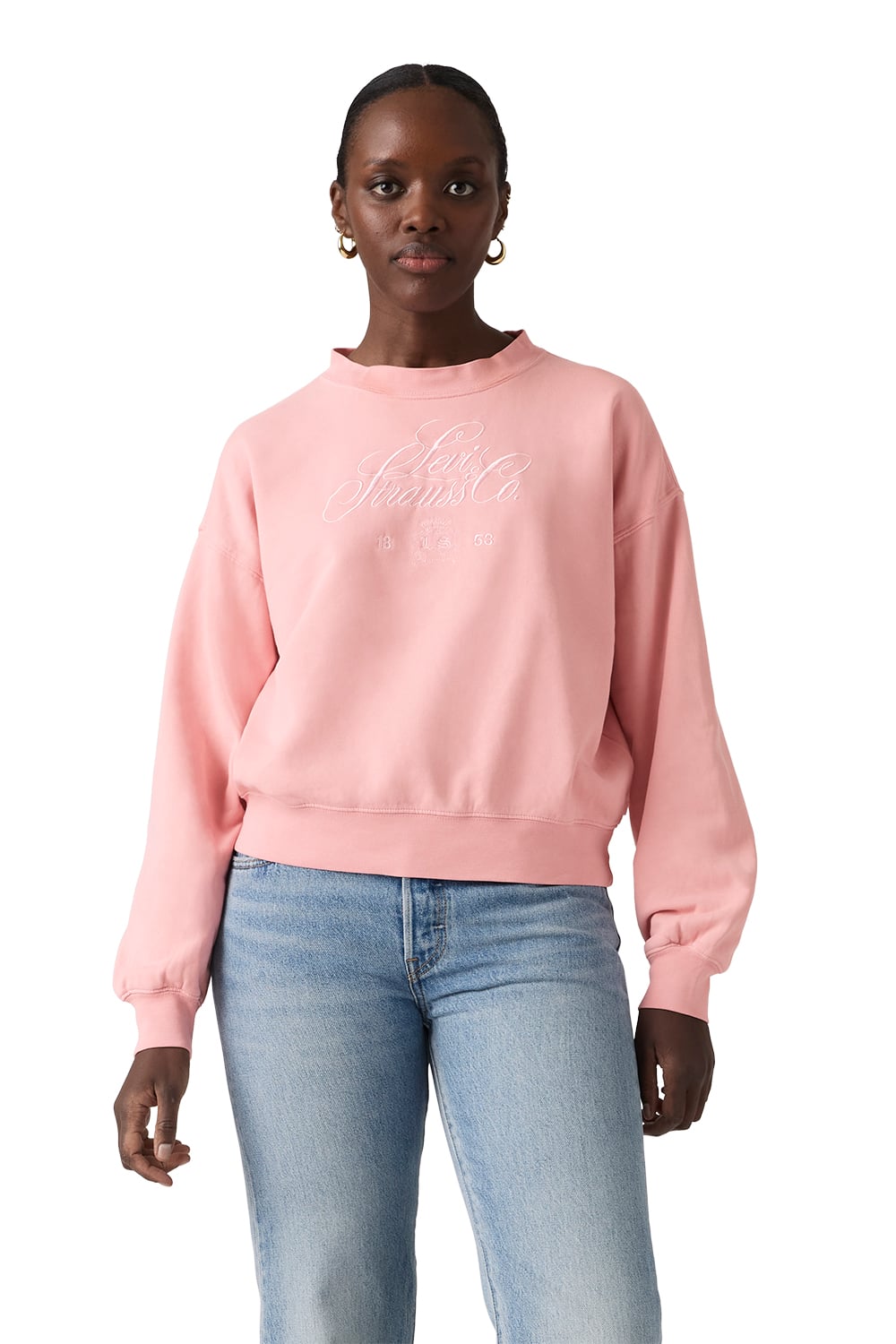 POLERÓN MUJER VINTAGE BOXY CREW ROSADO LEVIS 005OZ-0014 - 1