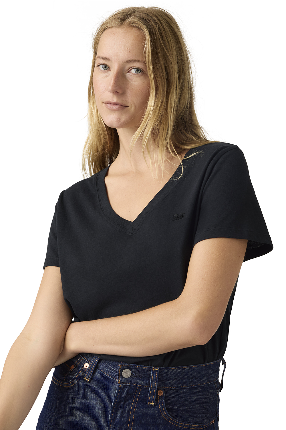 POLO MUJER FAVORITE V-NECK HM NEGRO LEVIS 005J6-0012 - 3