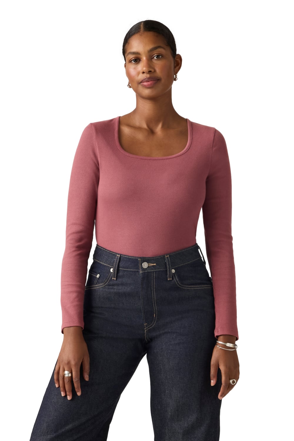 POLO MUJER ESSENTIAL SQRD NECK LONG SLEEVE BURDEO LEVIS 005IO-0008 - 1