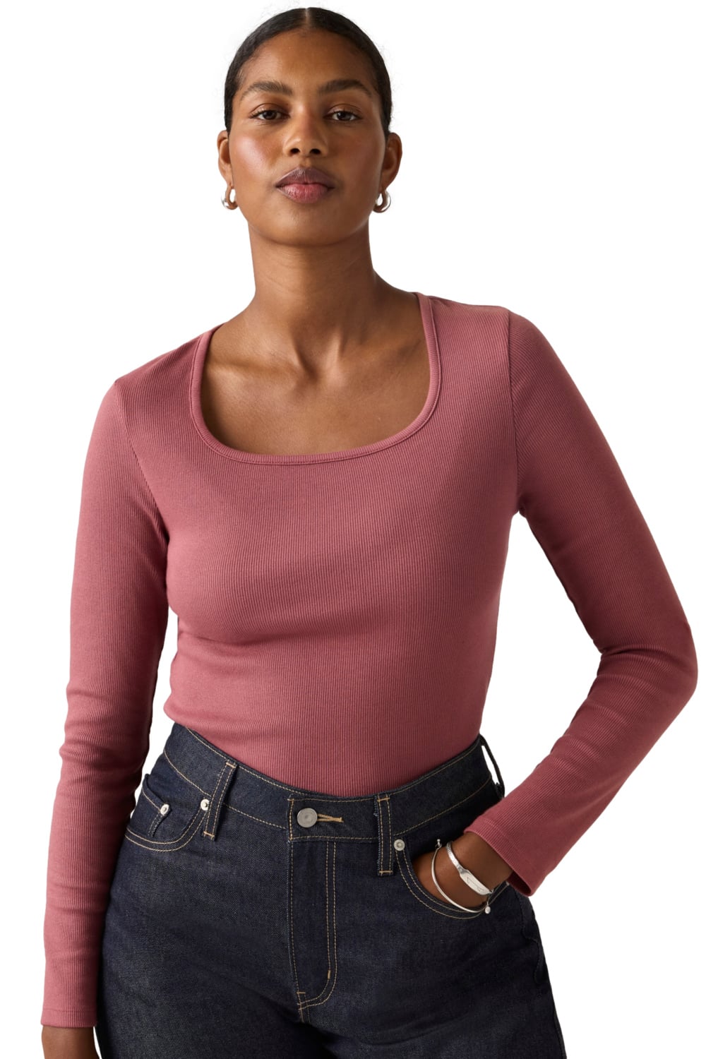 POLO MUJER ESSENTIAL SQRD NECK LONG SLEEVE BURDEO LEVIS 005IO-0008 - 3