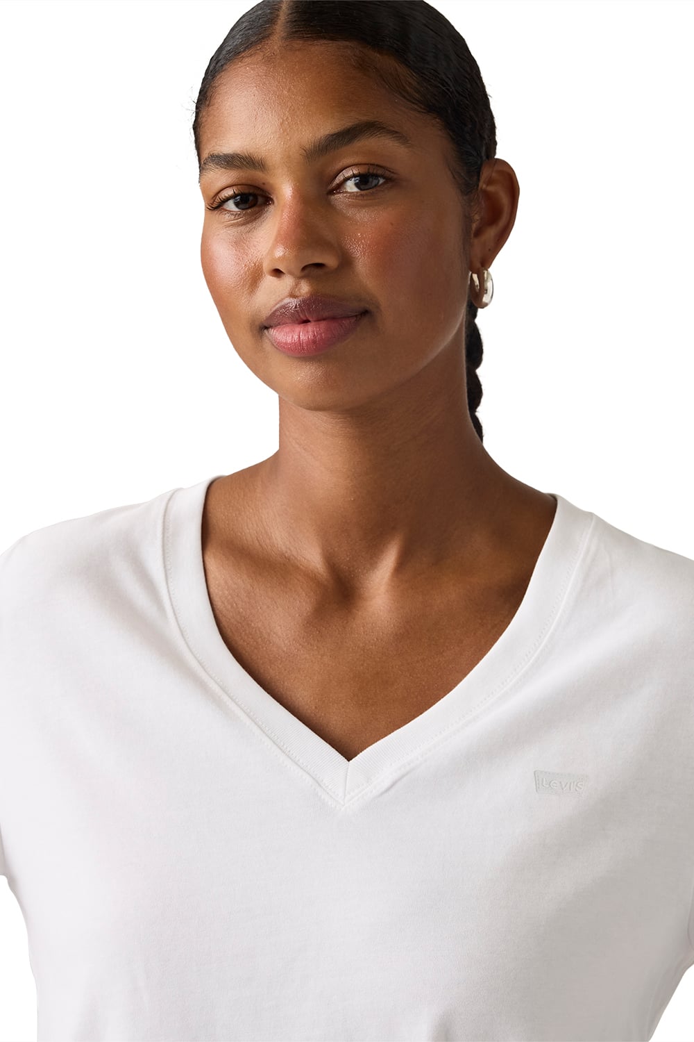 POLO MUJER FAVORITE V-NECK HM BLANCO LEVIS 005J6-0011 - 4