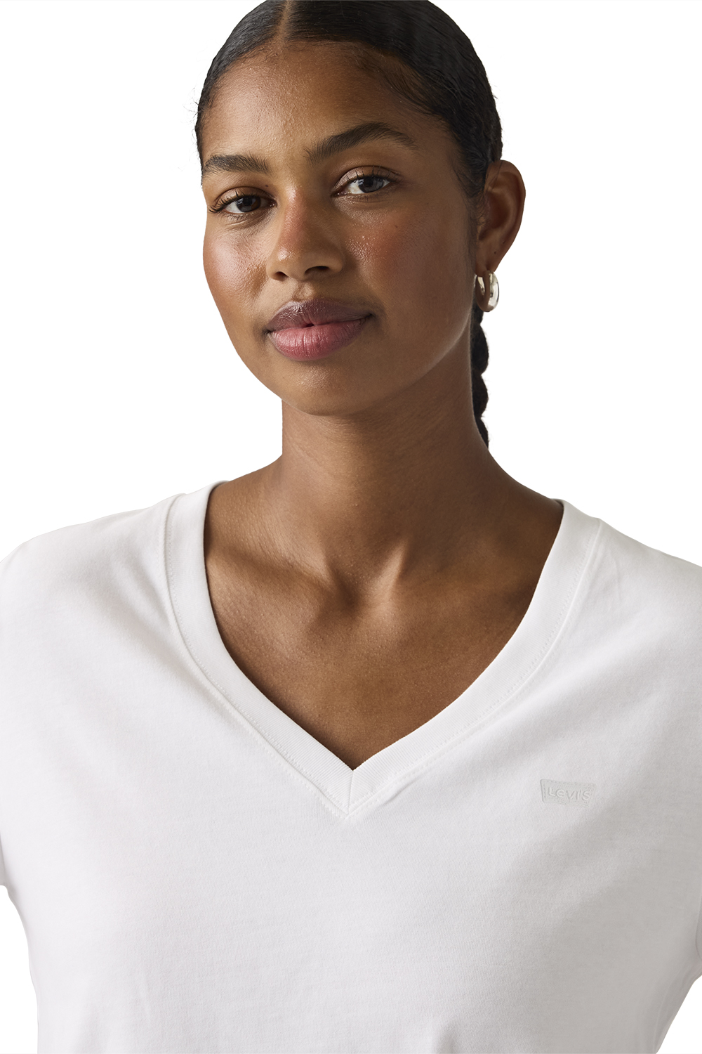 POLO MUJER FAVORITE V-NECK HM BLANCO LEVIS 005J6-0011 - 4