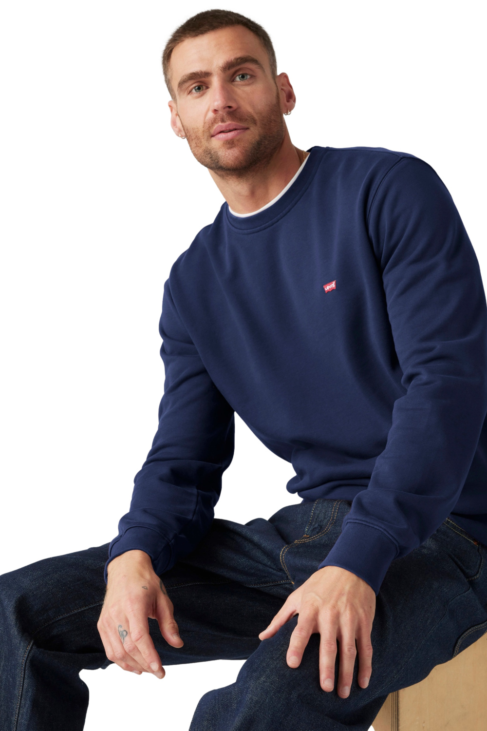 CHOMPA HOMBRE CLASSIC HM SWEATER AZUL LEVIS 0002E-0002 - 4