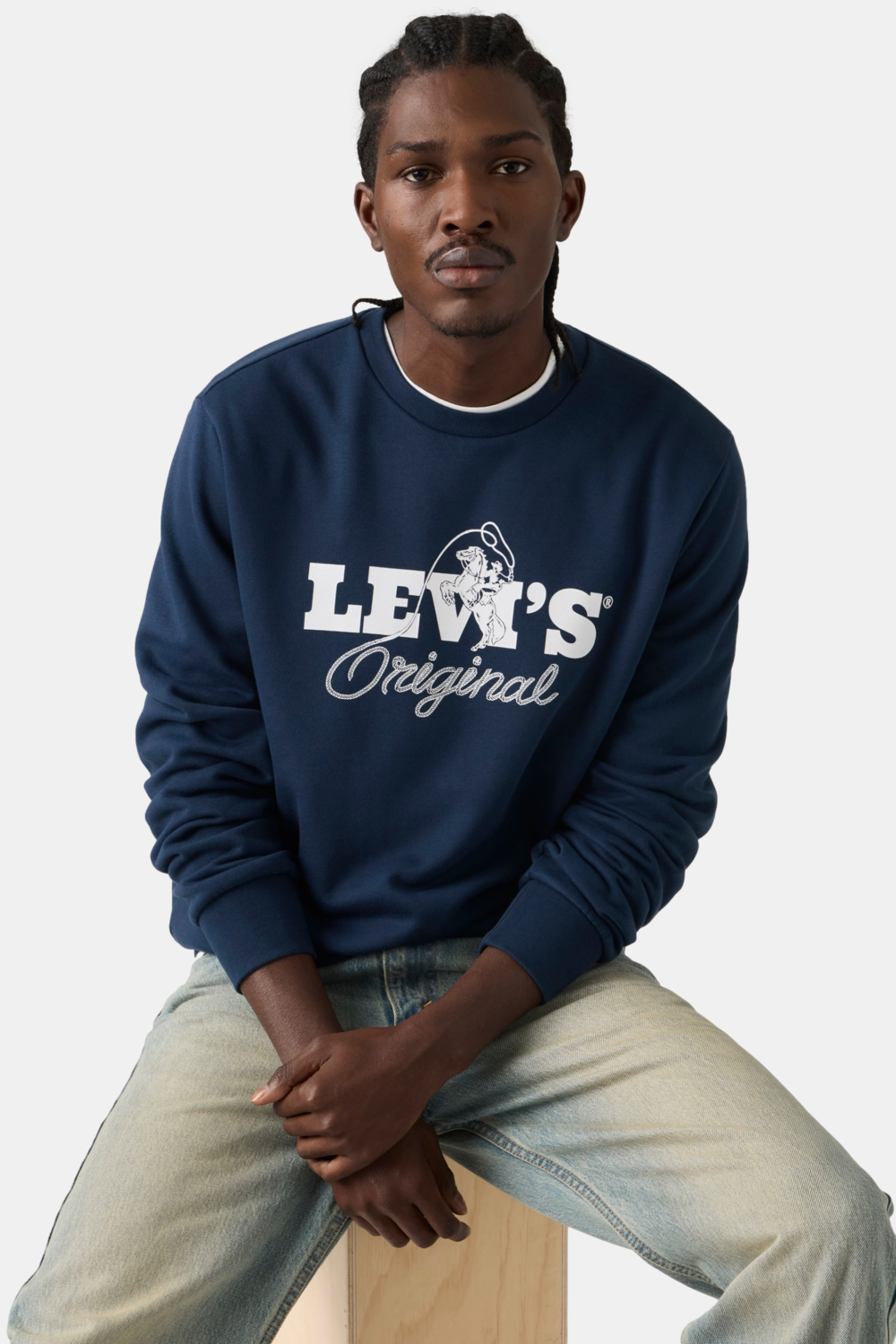 POLERÓN HOMBRE STANDARD GRAPHIC CREW AZUL LEVIS 38423-0164 - 4