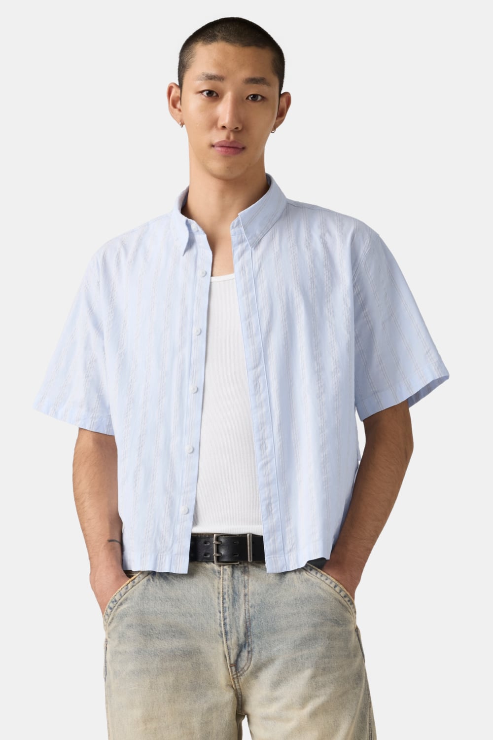 CAMISA HOMBRE SS LAMA CROP SHIRT CELESTE LEVIS 005GH-0001 - 1