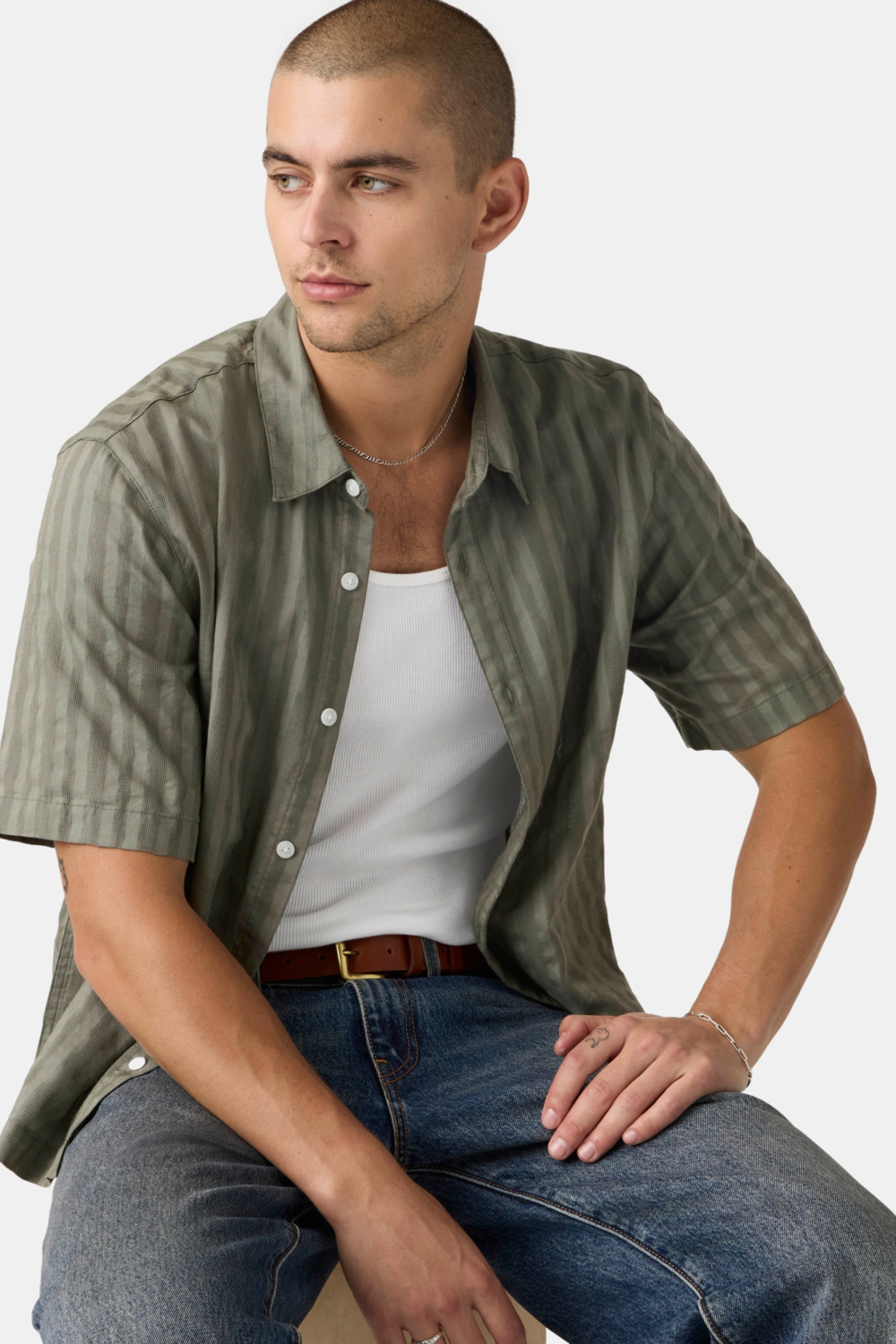 CAMISA HOMBRE SS LAMA CROP SHIRT VERDE LEVIS 005GH-0002 - 3