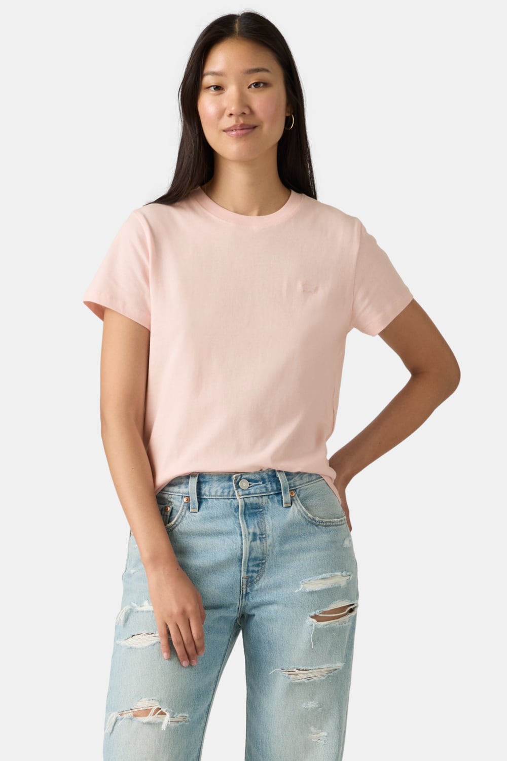 POLO MUJER FAVORITE COTTON TEE HM ROSADO LEVIS 005J2-0018 - 1