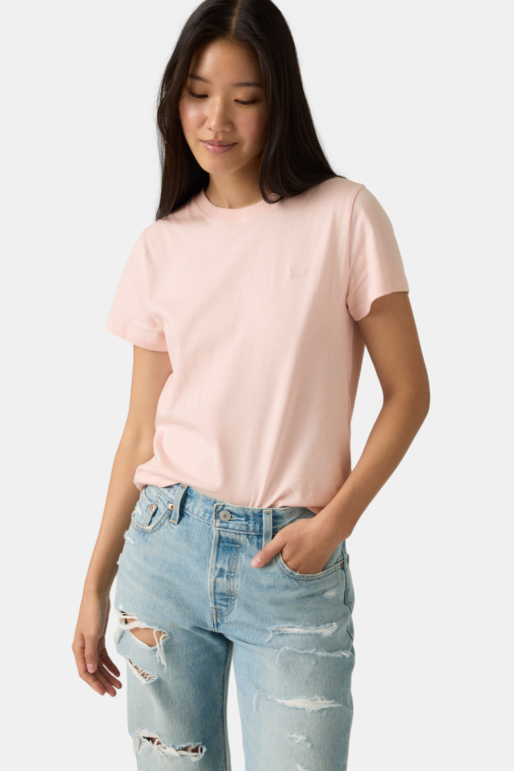 POLO MUJER FAVORITE COTTON TEE HM ROSADO LEVIS 005J2-0018 - 3