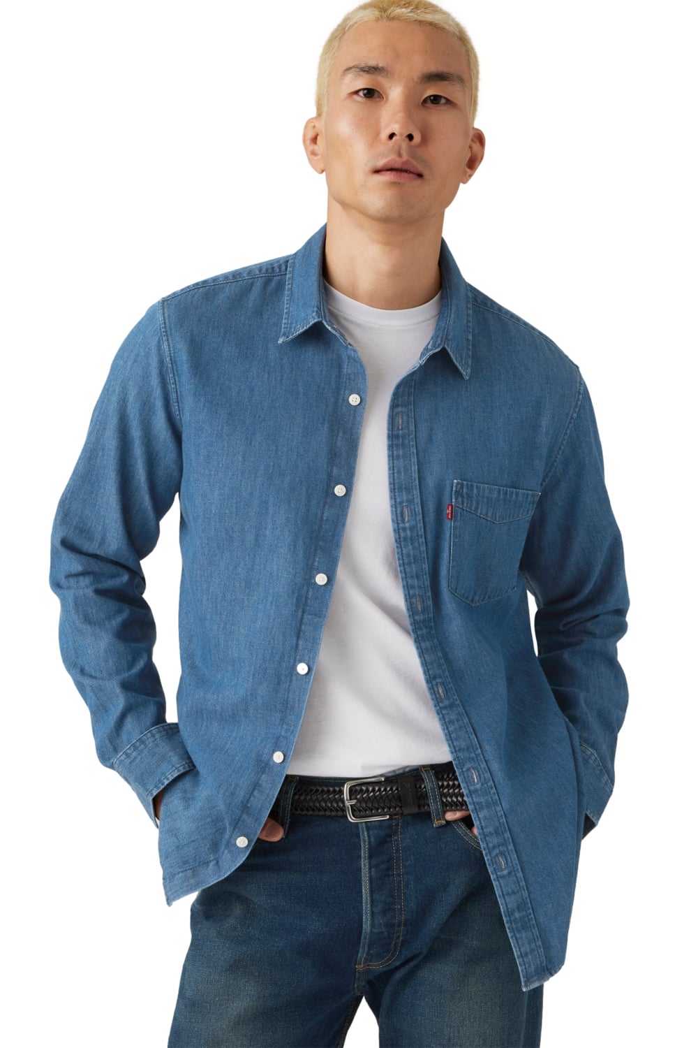 CAMISA HOMBRE CLASSIC 1 PKT STANDARD AZUL LEVIS 85748-0356 - 3