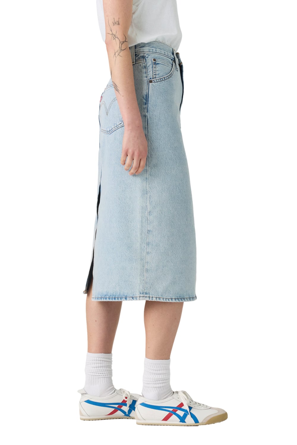 FALDA MUJER HR BACK SLIT SKIRT CELESTE LEVIS 001VH-0007 - 2