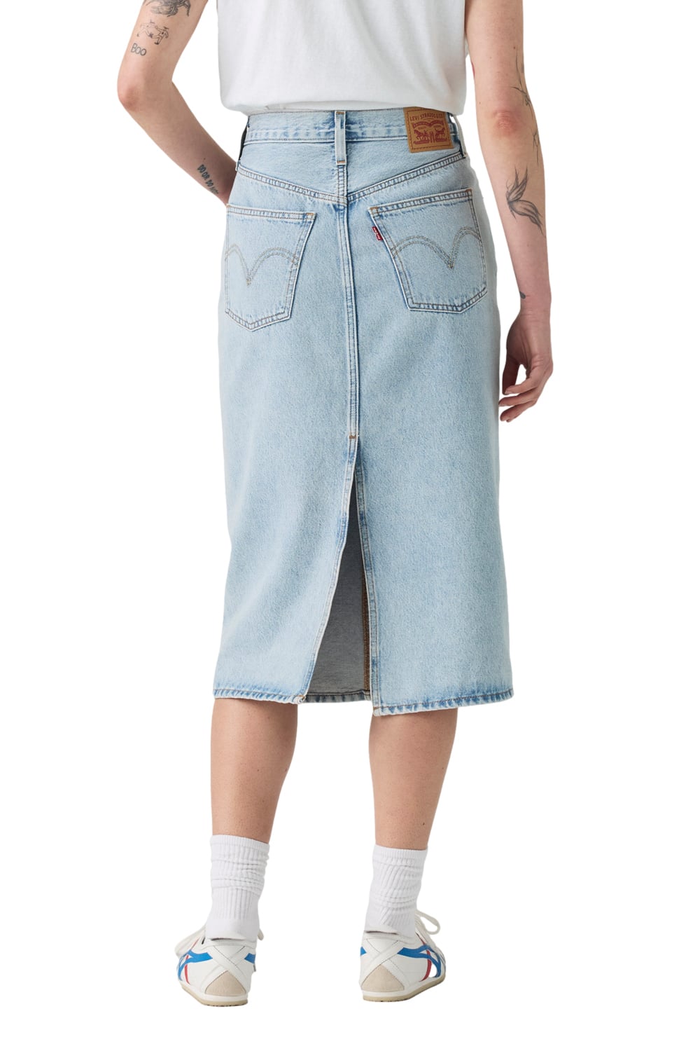FALDA MUJER HR BACK SLIT SKIRT CELESTE LEVIS 001VH-0007 - 3
