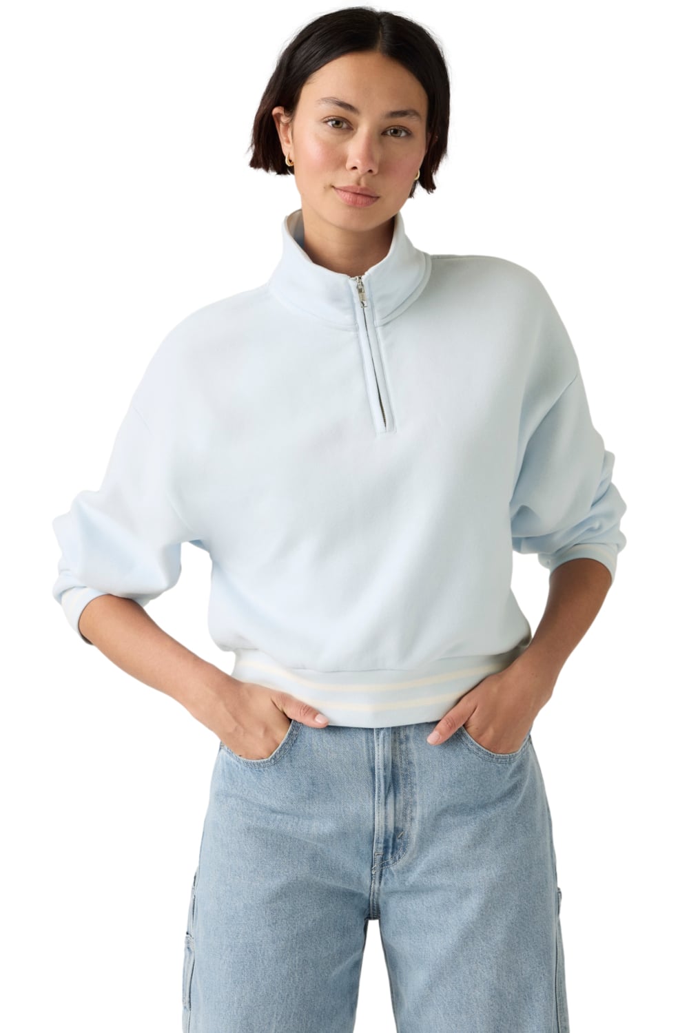 POLERÓN MUJER EVERYDAY QUARTER ZIP CELESTE LEVIS 005IJ-0003 - 3