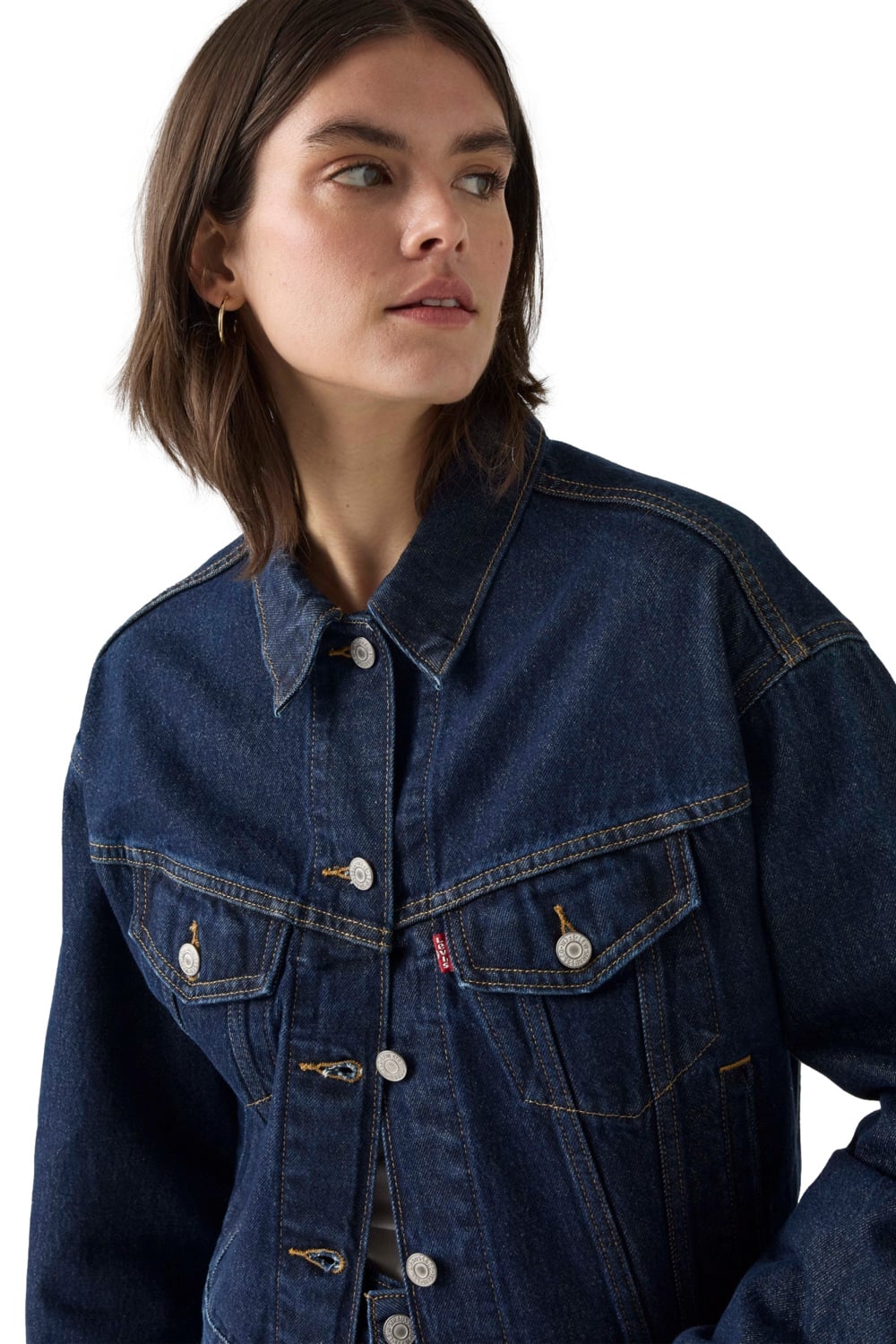 CASACA MUJER SHRUNKEN 90S TRUCKER AZUL LEVIS A9155-0016 - 4