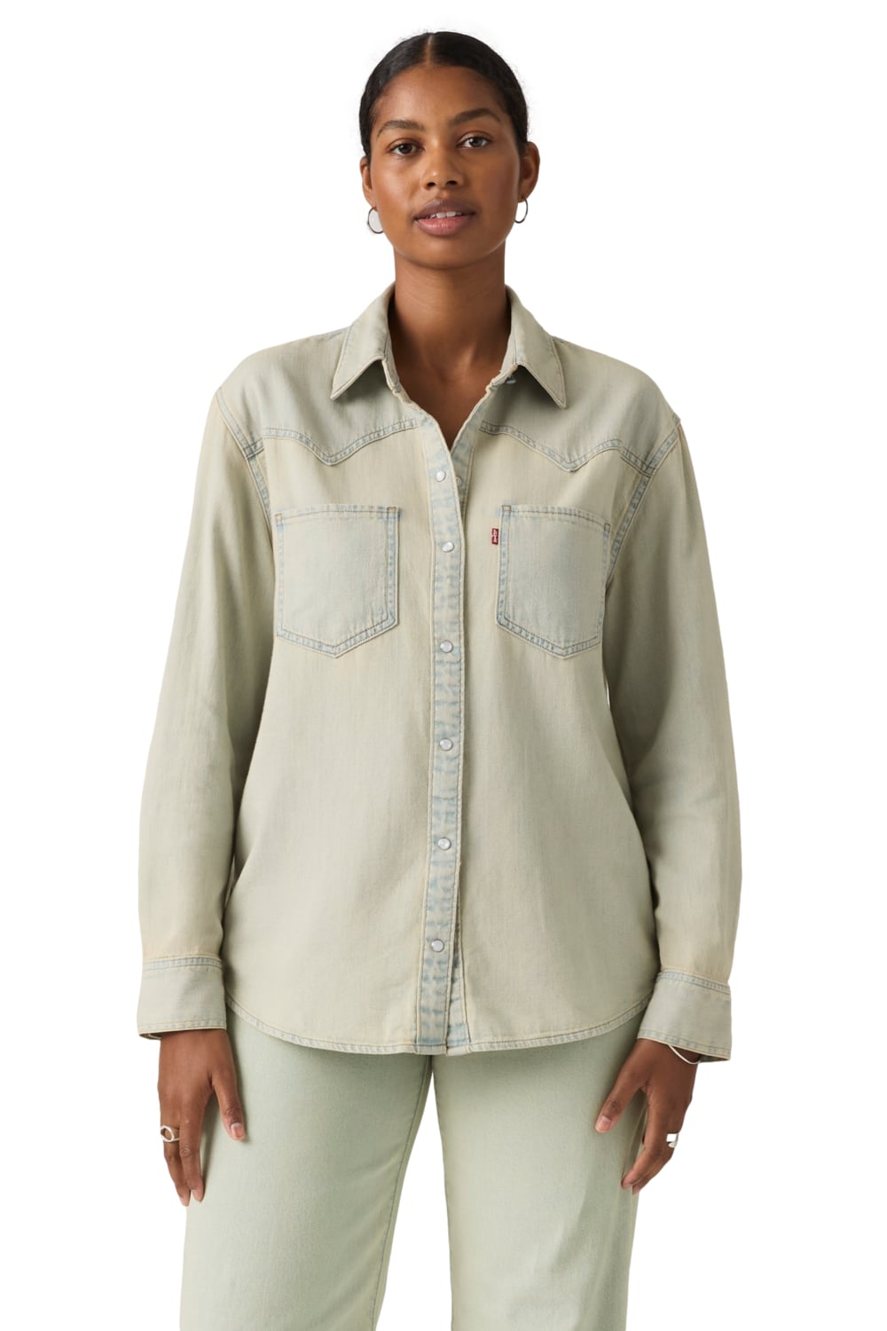BLUSA MUJER TEODORA WESTERN SHIRT CELESTE LEVIS A7244-0080 - 1