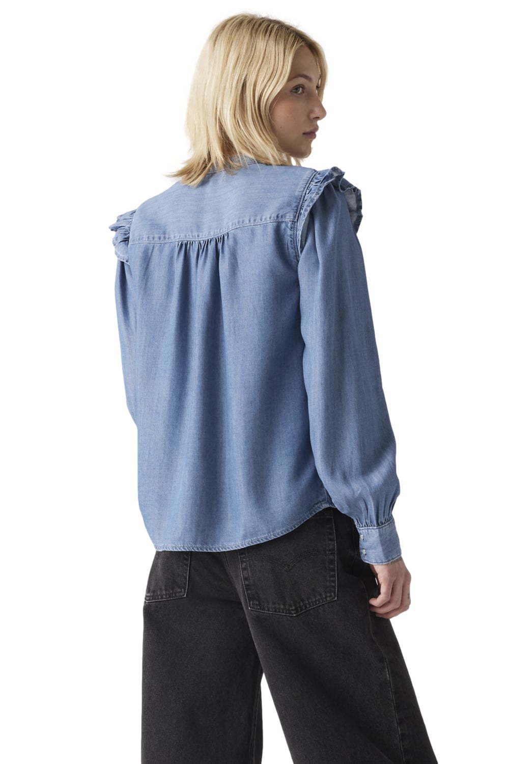 BLUSA MUJER GIANNA LS BLOUSE AZUL LEVIS A8688-0021 - 2