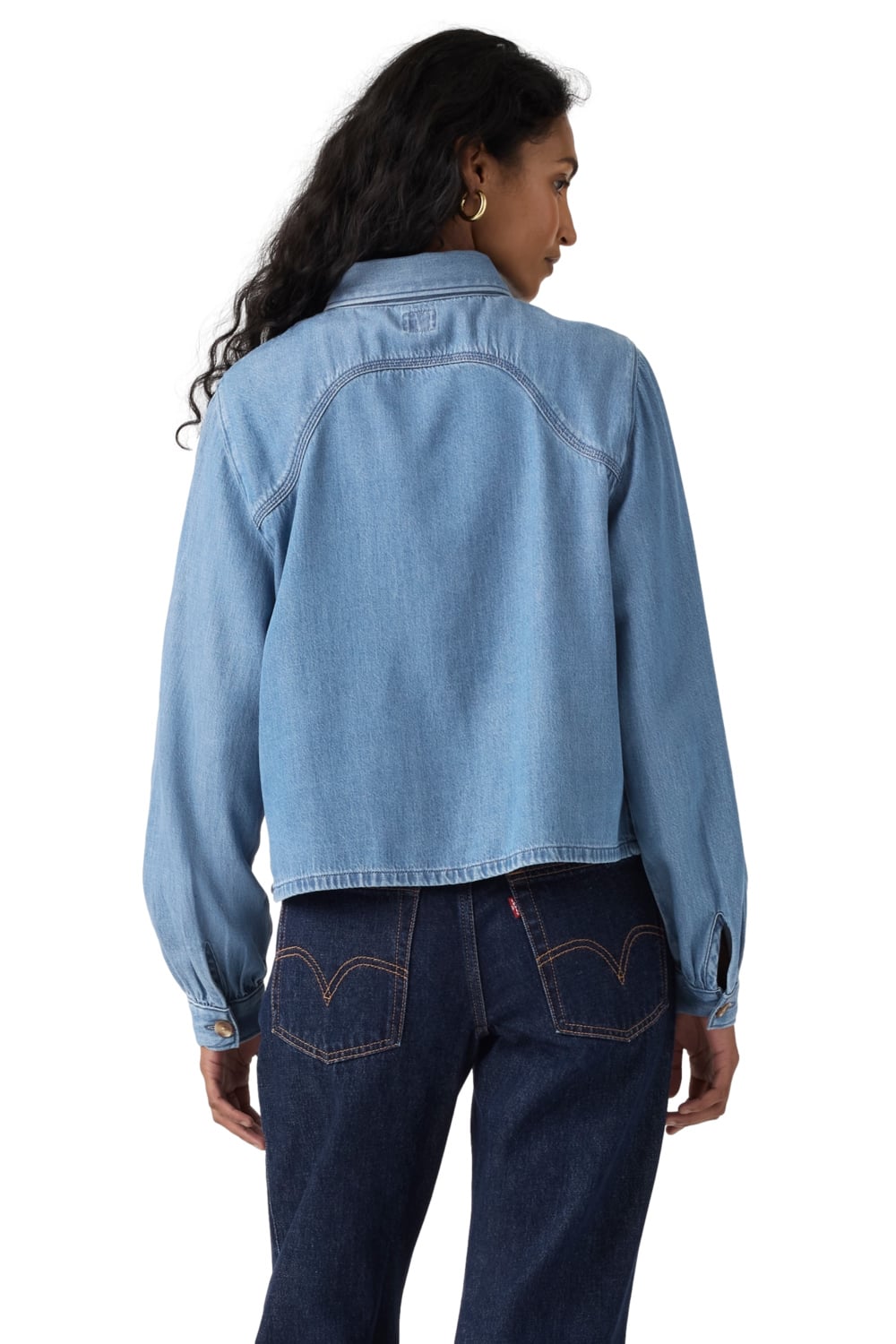 BLUSA MUJER TINI LS UTILITY SHIRT AZUL LEVIS 005EV-0007 - 2