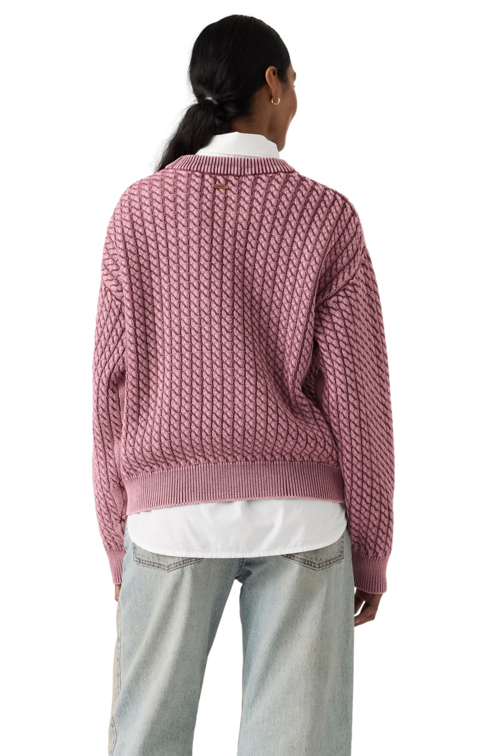 CHOMPA MUJER LEILAH CABLE CREWNECK ROSADO LEVIS 0063A-0000 - 2