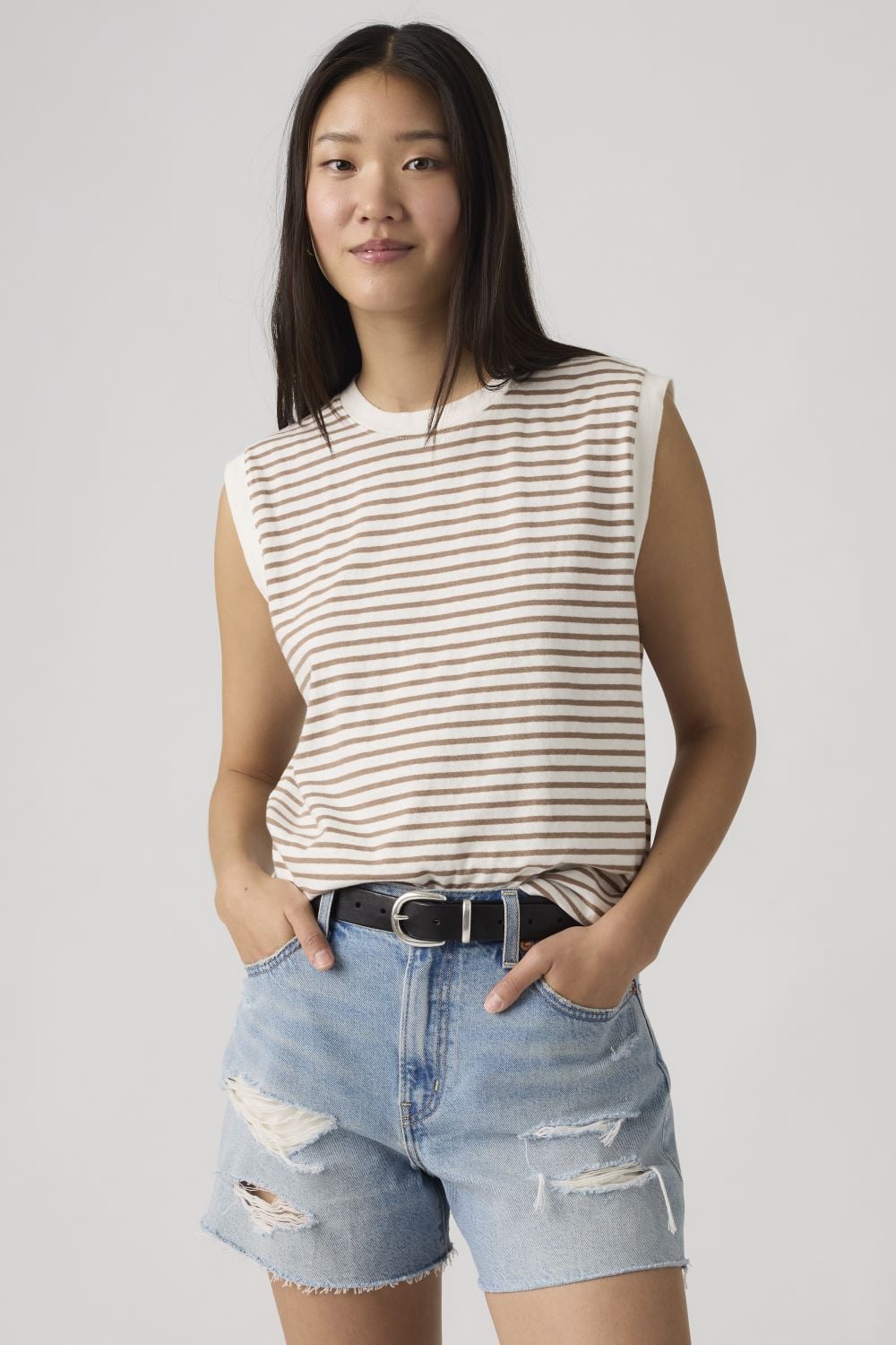 POLO MUJER BOXY TANK BEIGE LEVIS A8794-0021 - 3