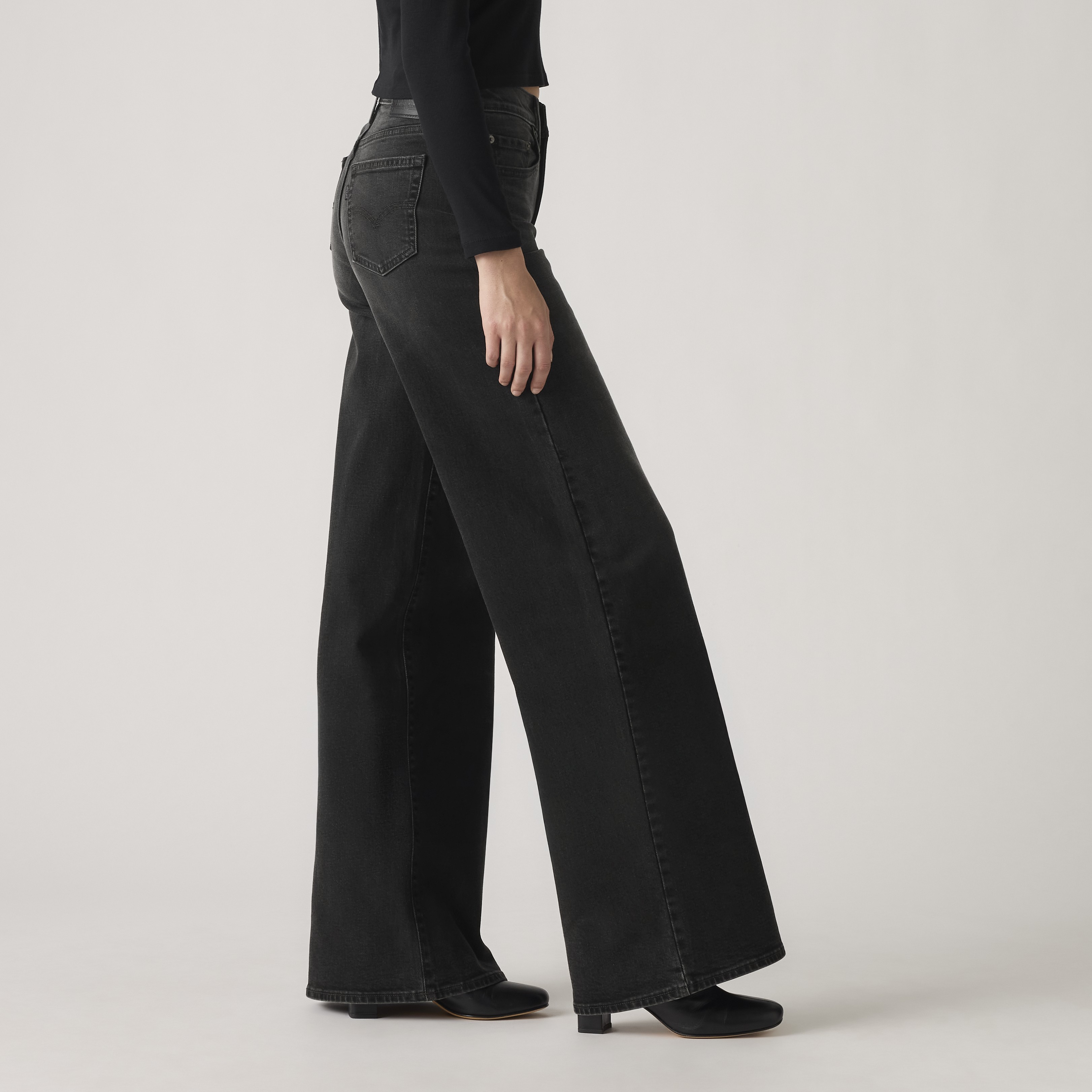 JEANS MUJER 728 HIGH RISE WIDE LEG NEGRO LEVIS 0039B-0000 - 2